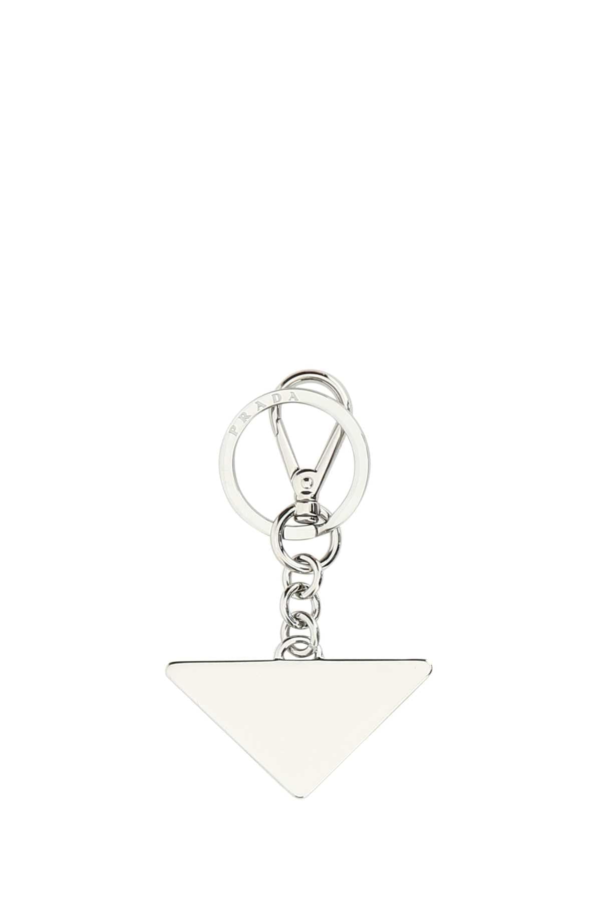 Prada Men Black Metal Key Ring PRADA