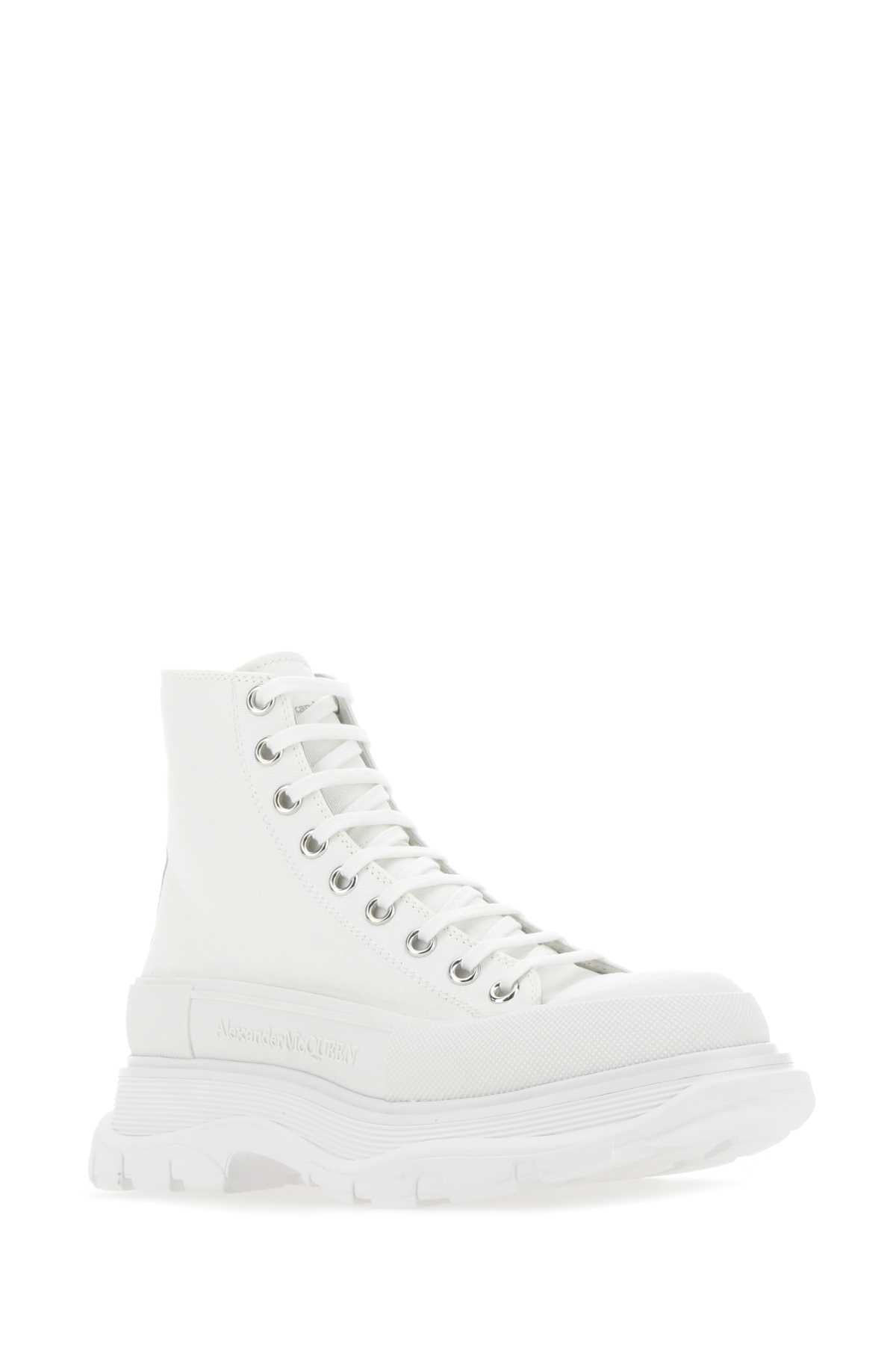 Alexander Mcqueen Men White Canvas Canvas Sack Sneakers ALEXANDER MCQUEEN
