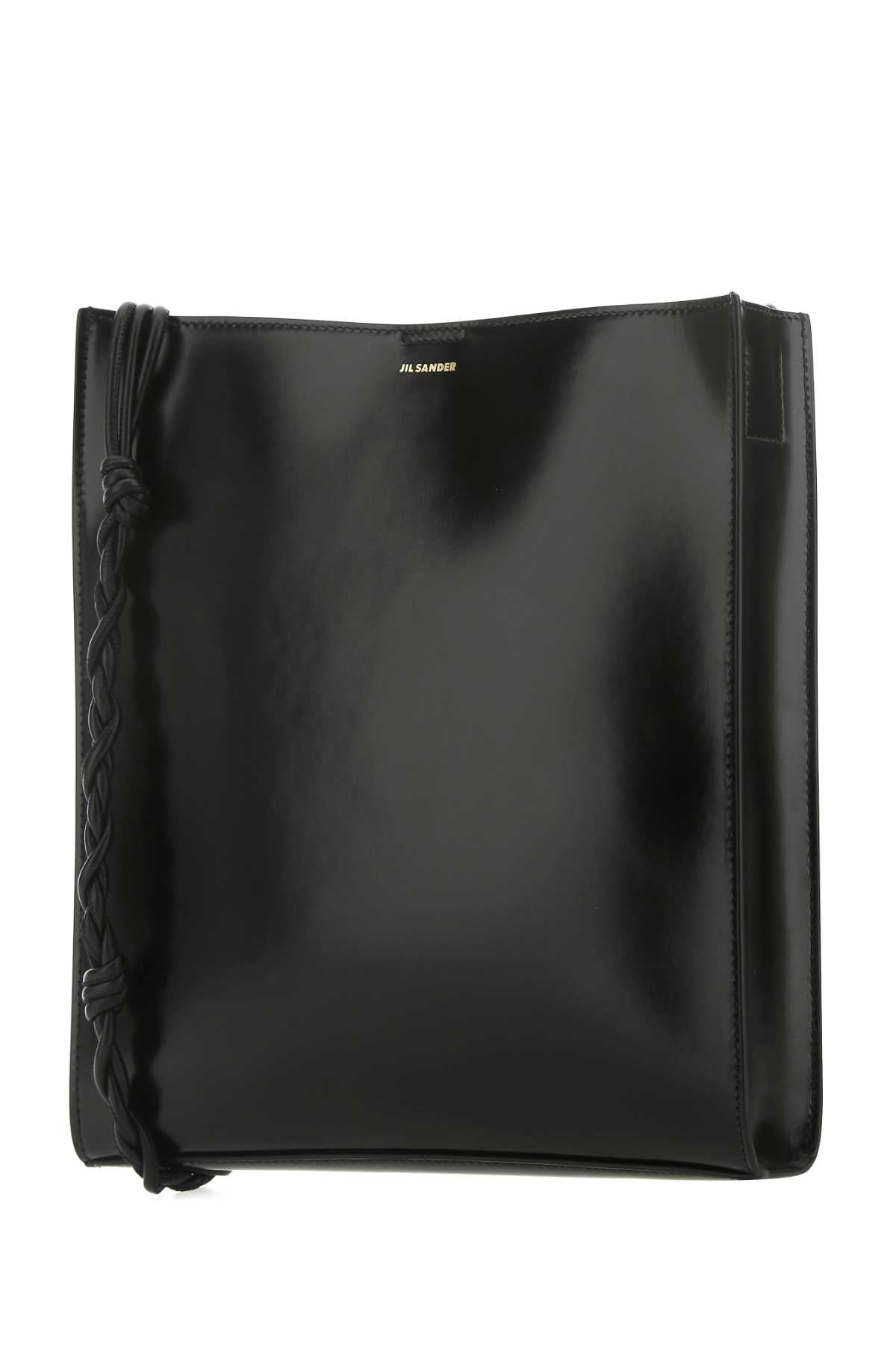 Jil Sander Women Black Leather Large Tangle Shoulder Bag JIL SANDER