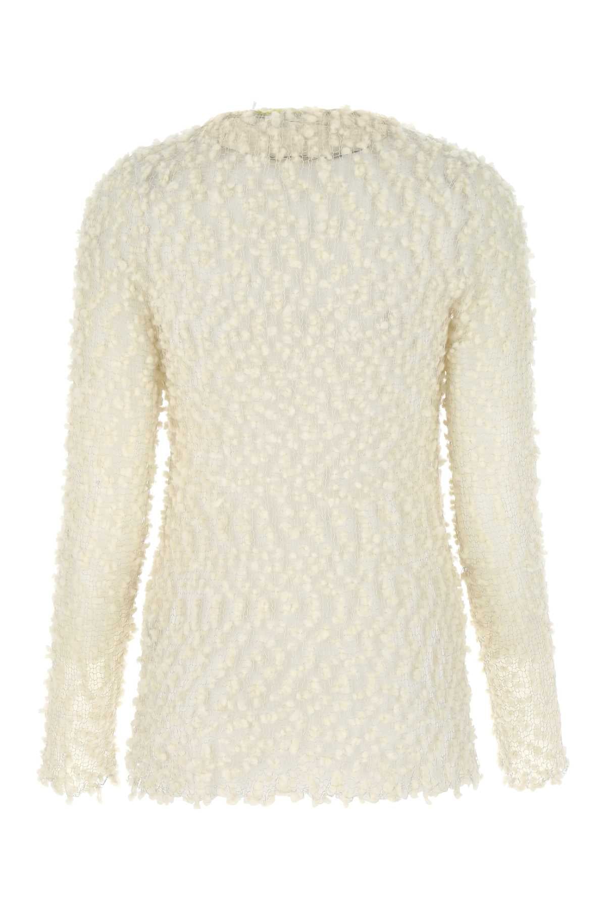 Jil Sander Women Ivory Mesh Top JIL SANDER