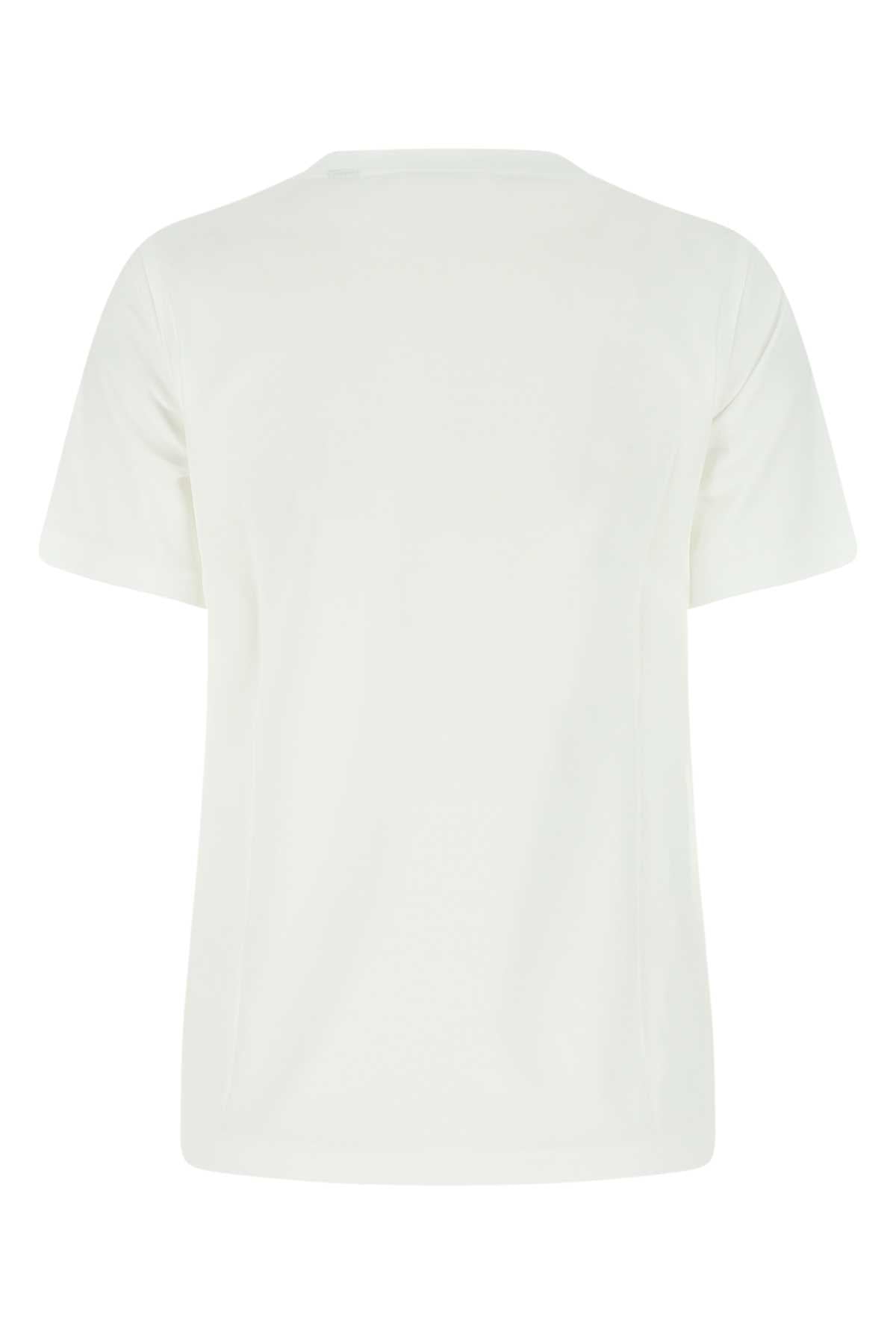 Burberry Women White Cotton T-Shirt BURBERRY