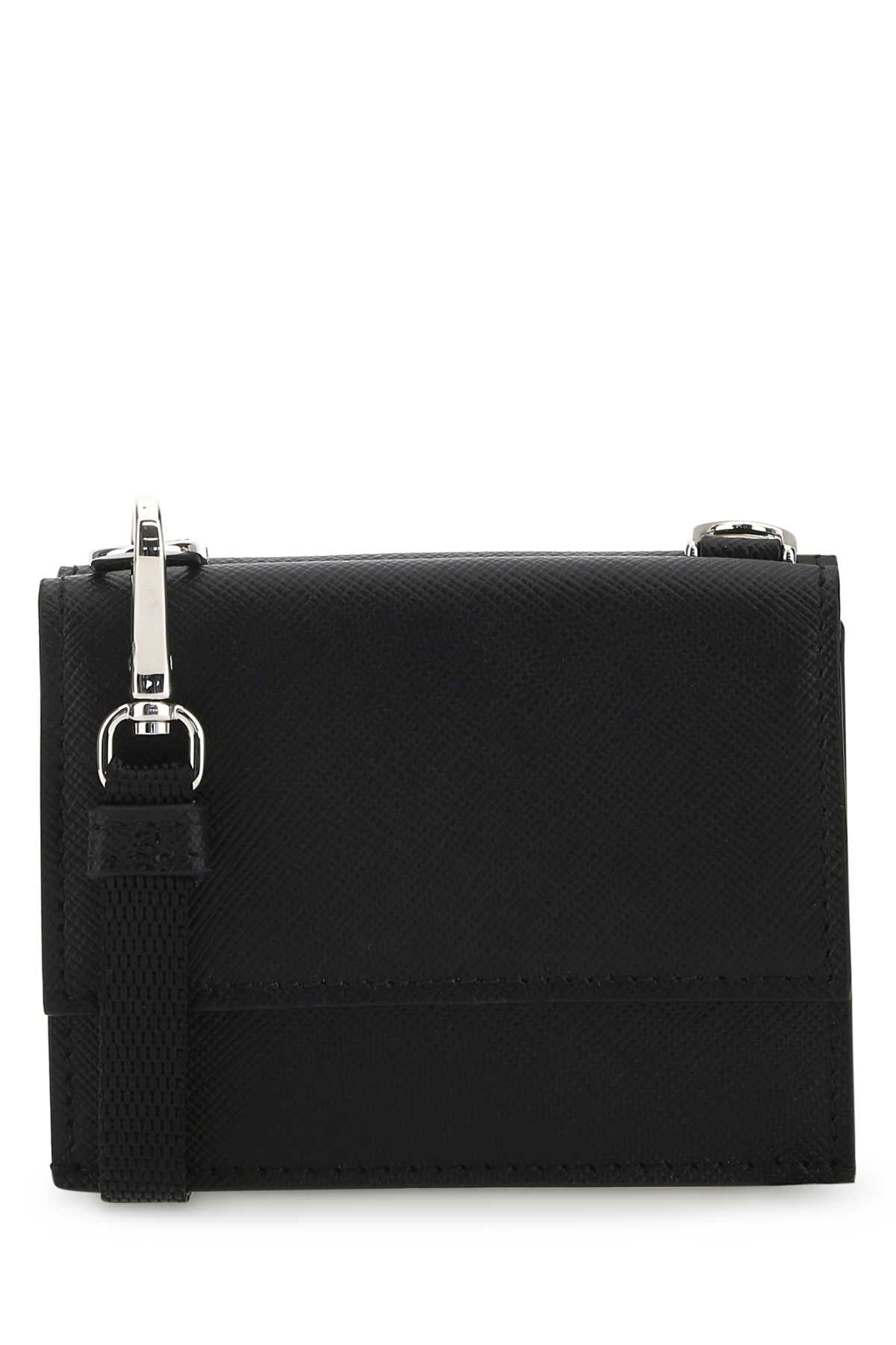 Prada Men Black Leather Cardholder PRADA