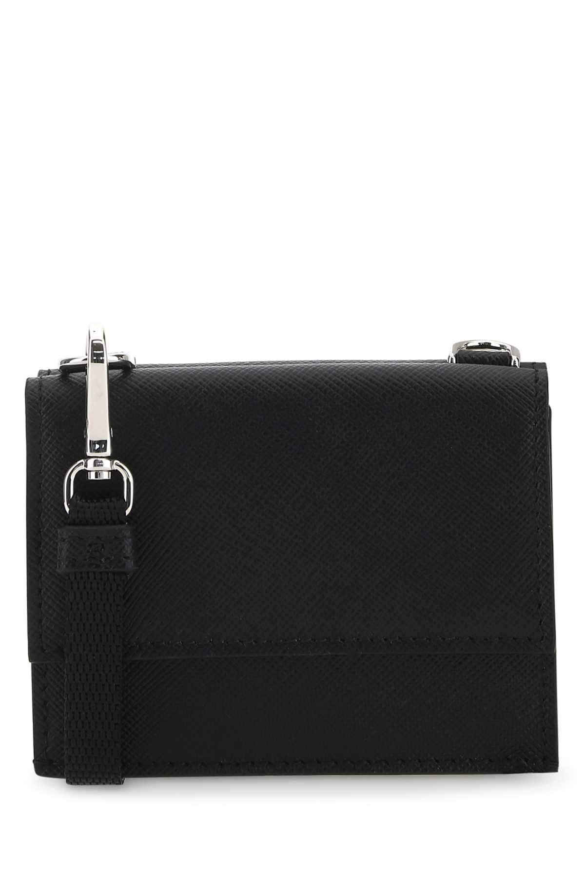 Prada Men Black Leather Cardholder PRADA