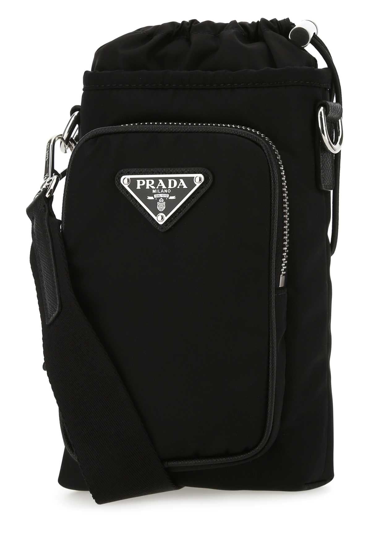 Prada Men Black Re-Nylon Phone Caso PRADA