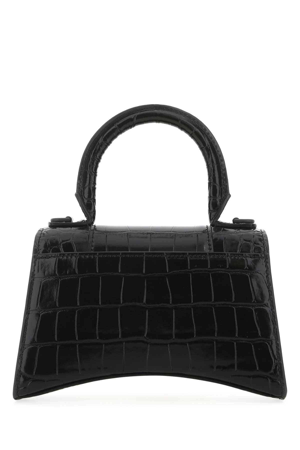 Balenciaga Women Black Leather Xs Hourglass Handbag BALENCIAGA