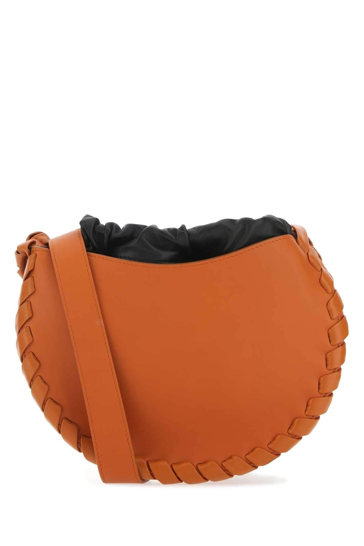 Chloe Women Dark Orange Leather Small Mate Crossbody Bag CHLOE