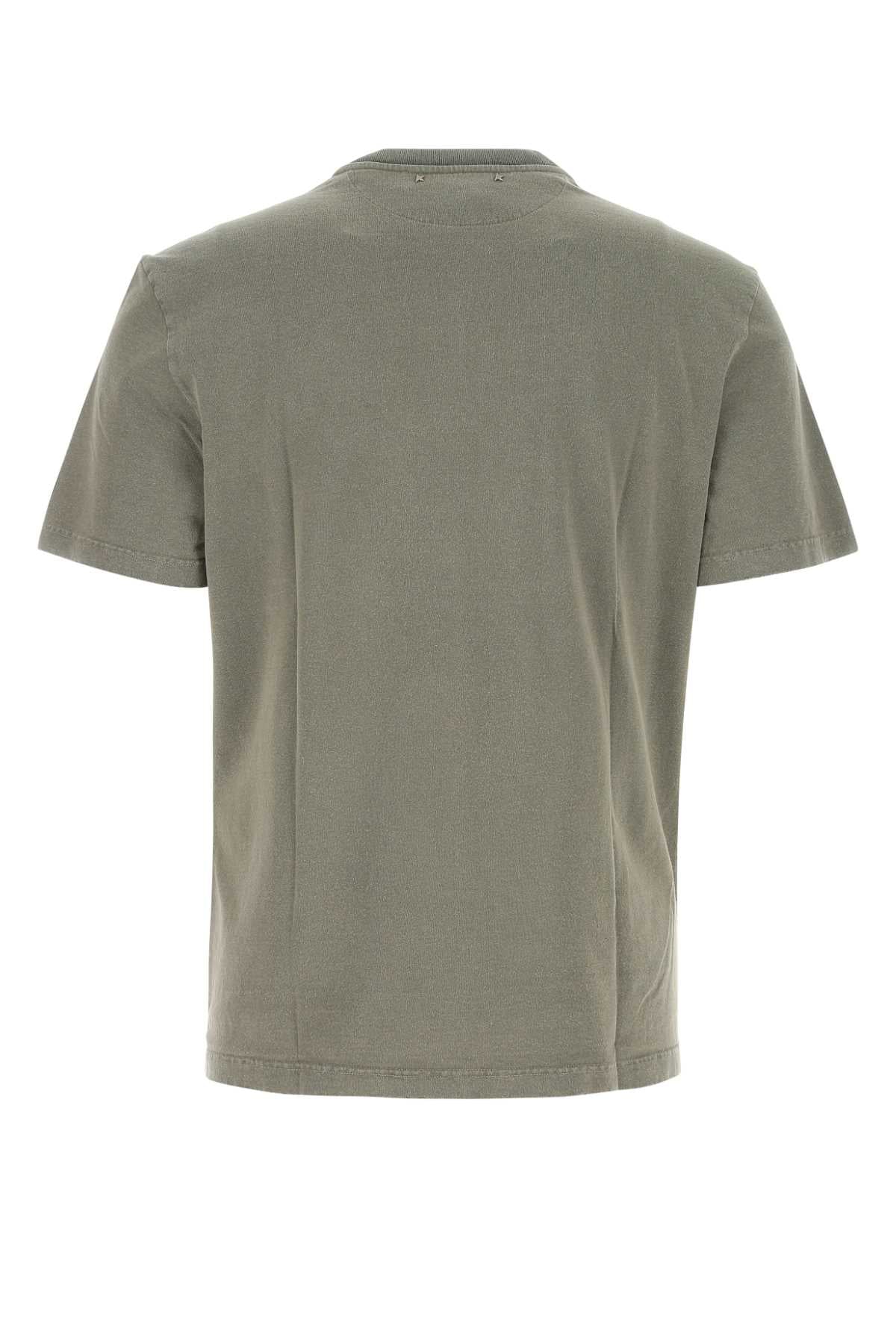 Golden Goose Deluxe Brand Men Dove Grey Cotton T-Shirt GOLDEN GOOSE