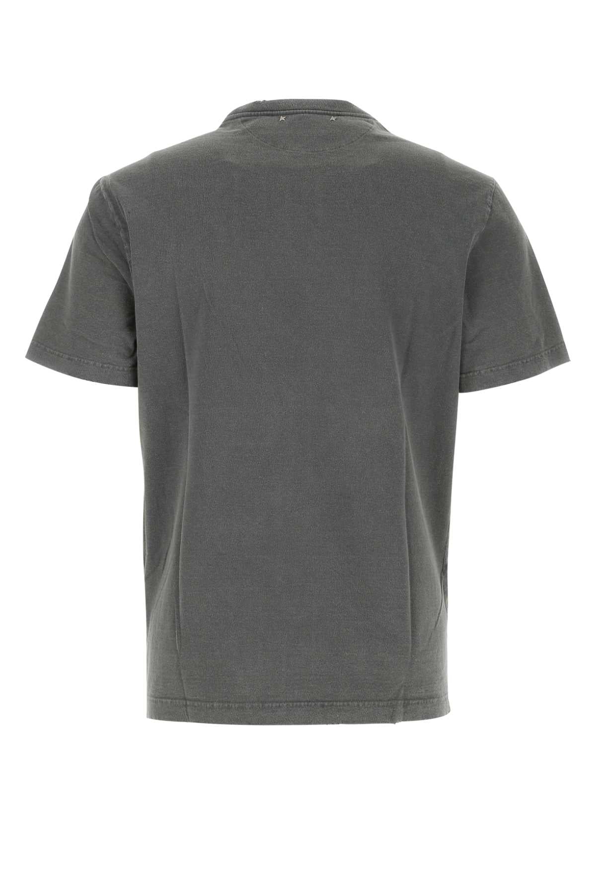 Golden Goose Deluxe Brand Men Dark Grey Cotton T-Shirt GOLDEN GOOSE