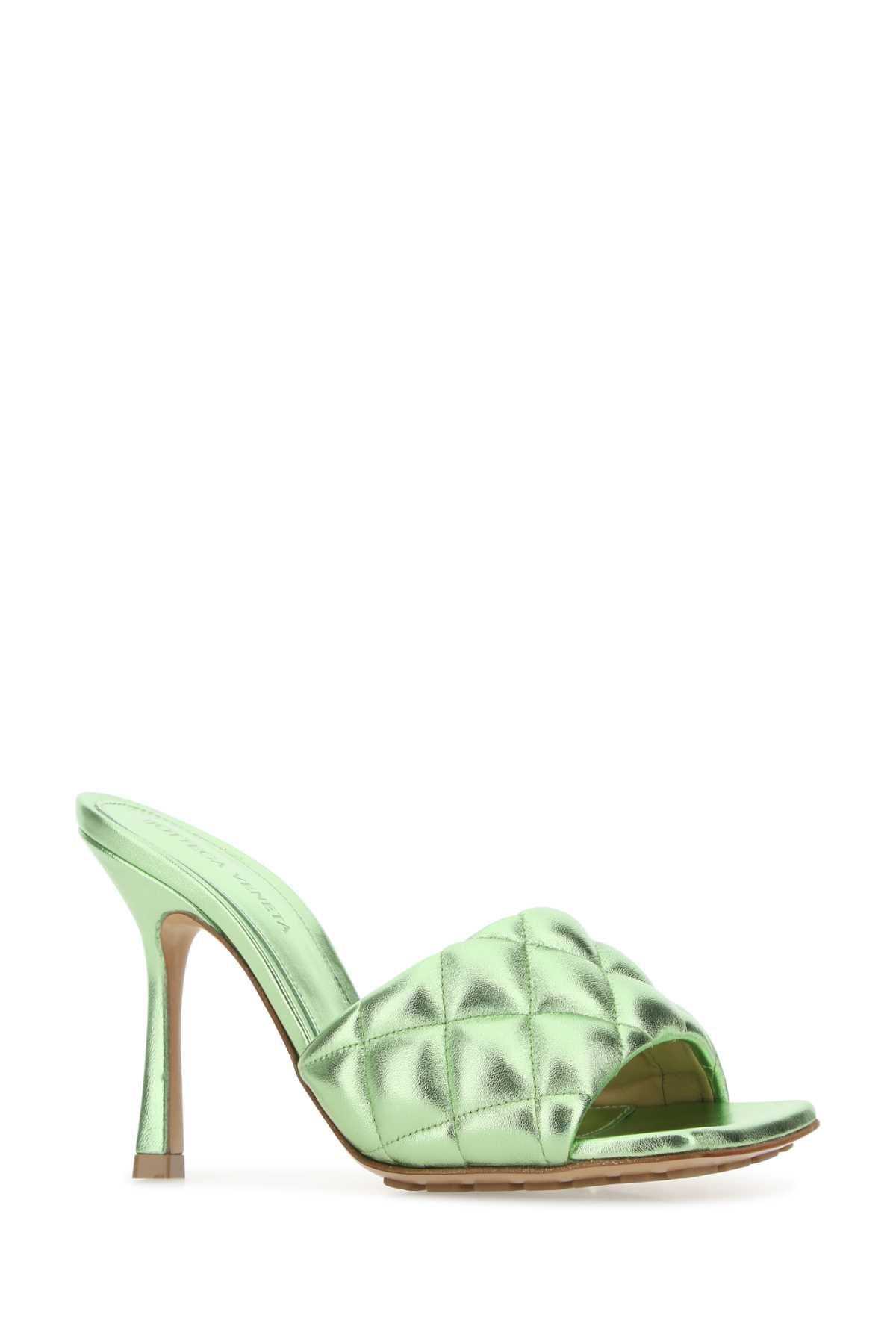 Bottega Veneta Women Light Green Nappa Leather Padded Sandals BOTTEGA VENETA