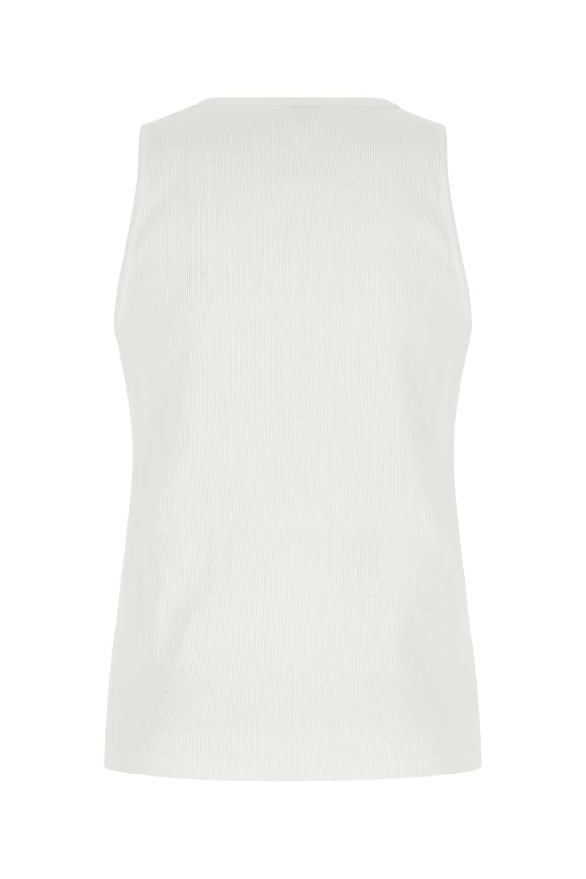 Bottega Veneta Men White Stretch Cotton Tank Top BOTTEGA VENETA