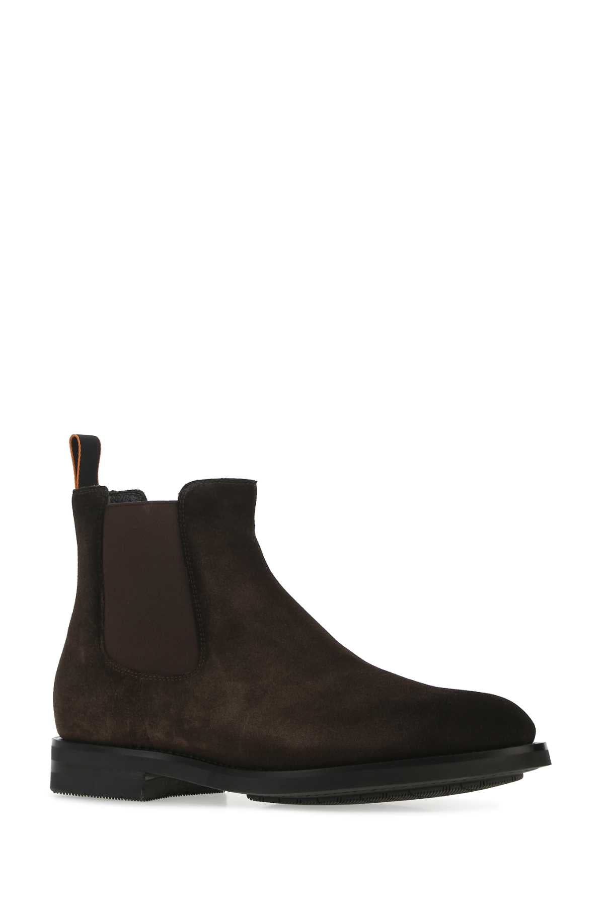 Santoni Men Brown Suede Ankle Boots SANTONI