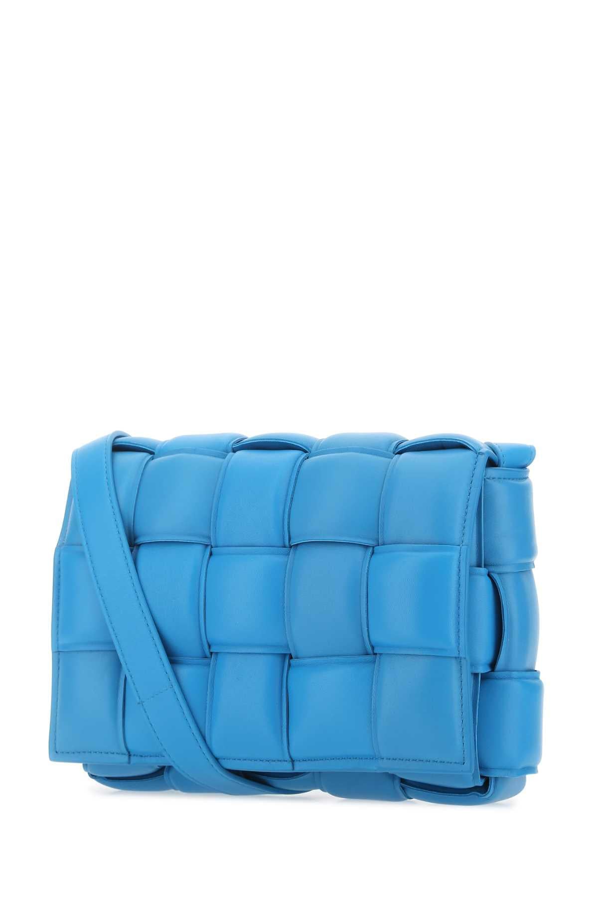 Bottega Veneta Women Turquoise Nappa Leather Small Padded Cassette Crossbody Bag BOTTEGA VENETA