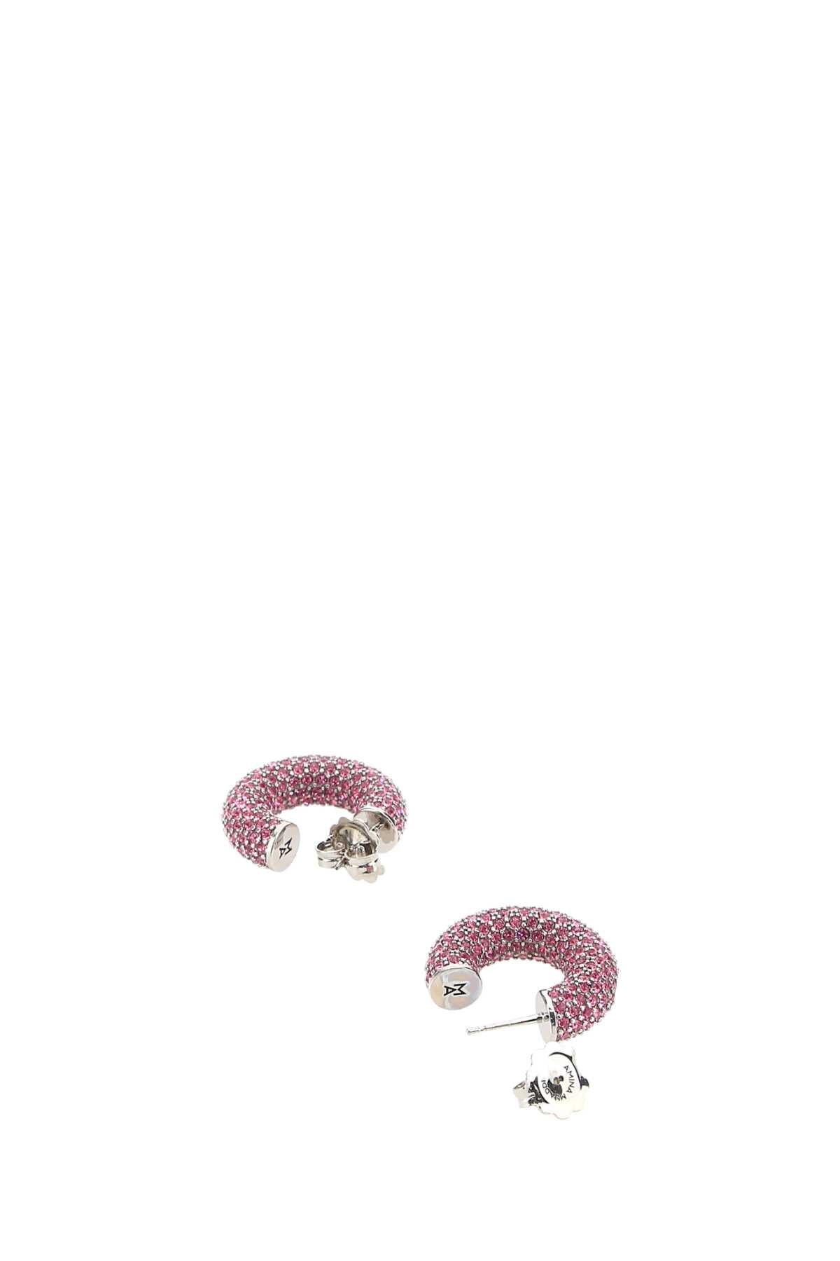 Amina Muaddi Women Embellished Metal Mini Cameron Earrings AMINA MUADDI