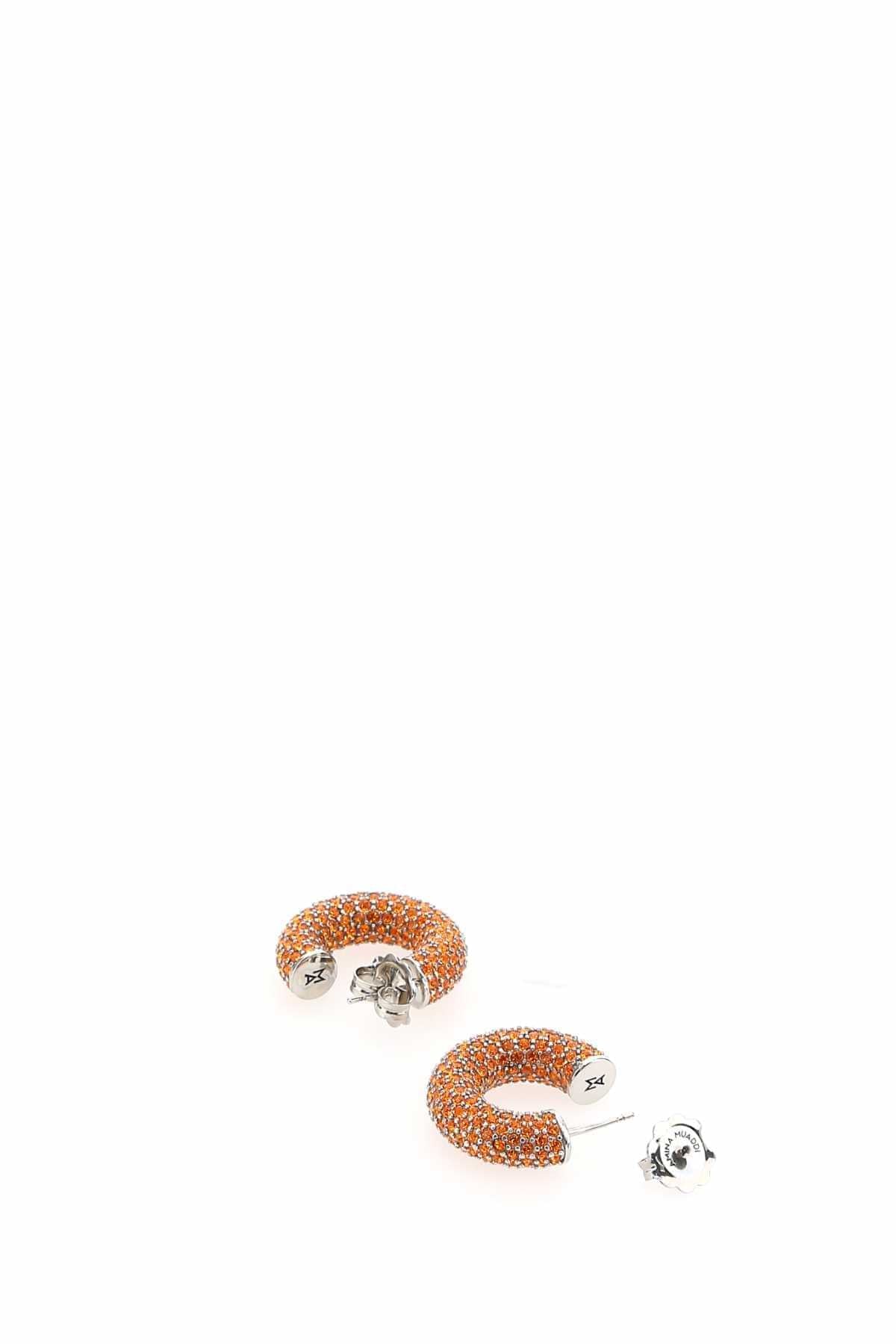 Amina Muaddi Women Embellished Metal Mini Cameron Earrings AMINA MUADDI