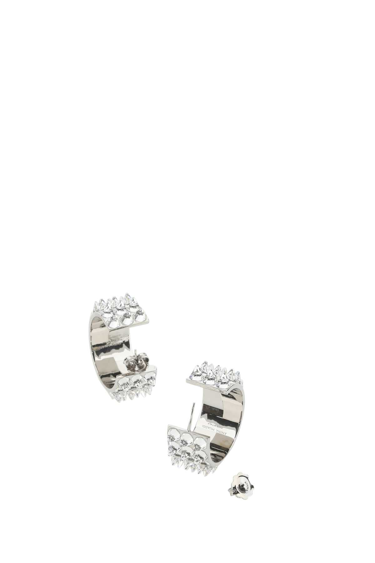 Amina Muaddi Women Embellished Metal Big Karma Earrings AMINA MUADDI