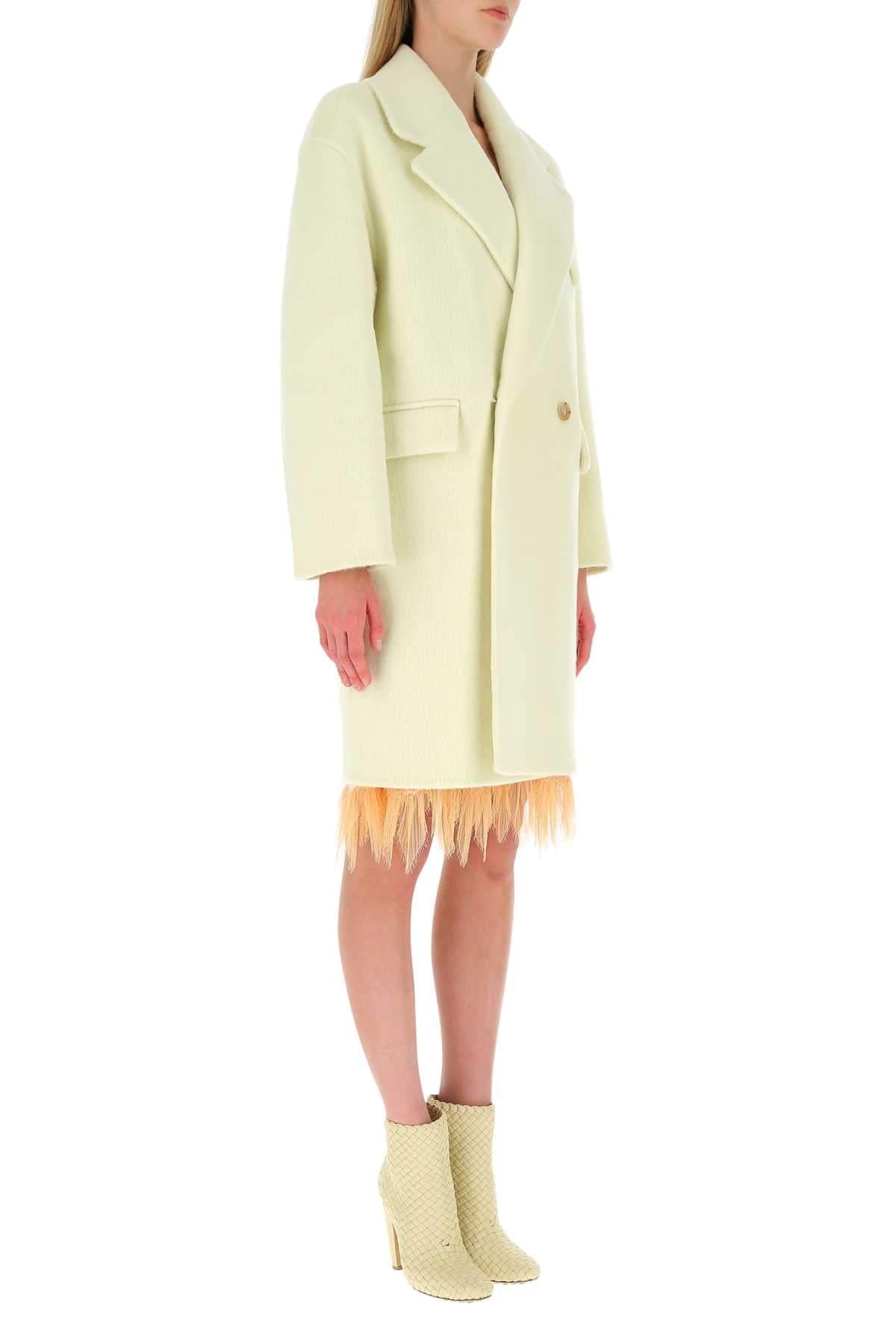 Bottega Veneta Women Ivory Wool Blend Coat BOTTEGA VENETA