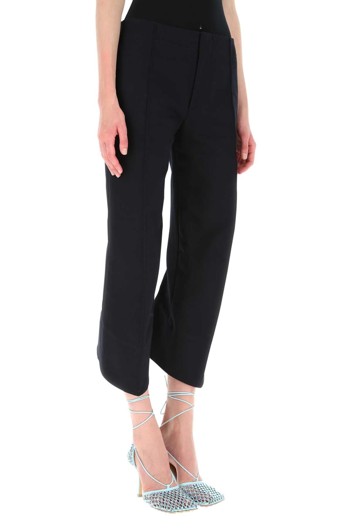 Bottega Veneta Women Midnight Blue Cotton Cropped Cut Pant BOTTEGA VENETA