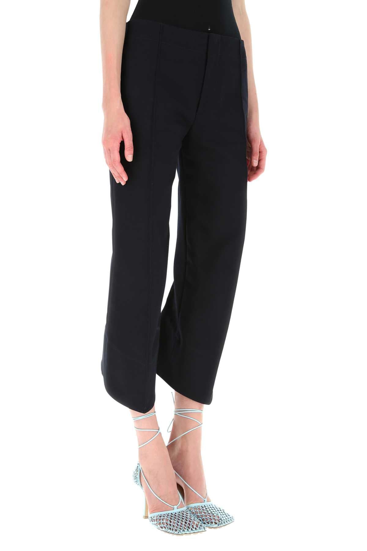 Bottega Veneta Women Midnight Blue Cotton Cropped Cut Pant BOTTEGA VENETA