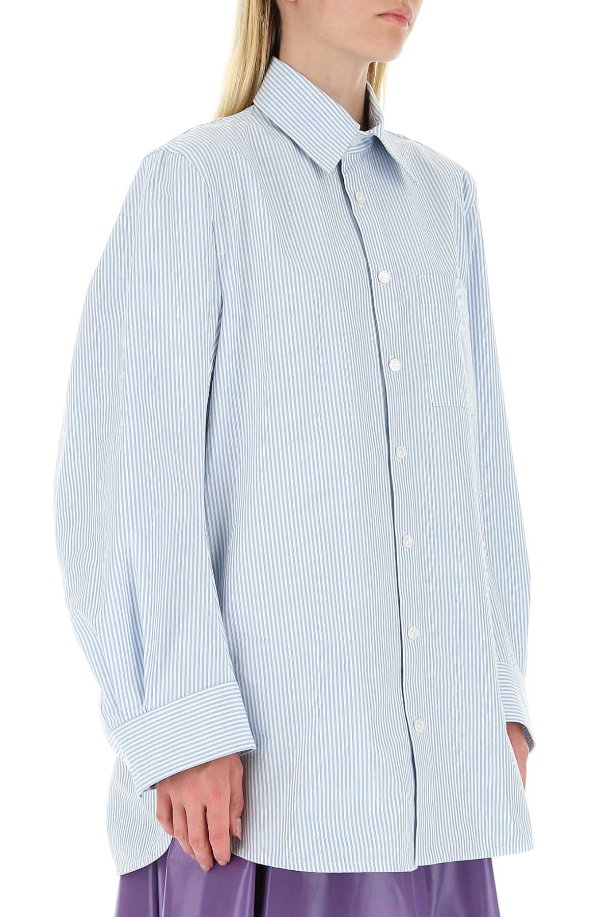 Bottega Veneta Women Embroidered Cotton Oversize Shirt BOTTEGA VENETA