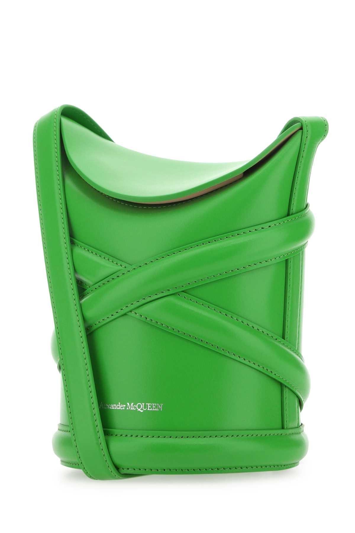 Alexander Mcqueen Women Grass Green The Curve Bucket Hat ALEXANDER MCQUEEN