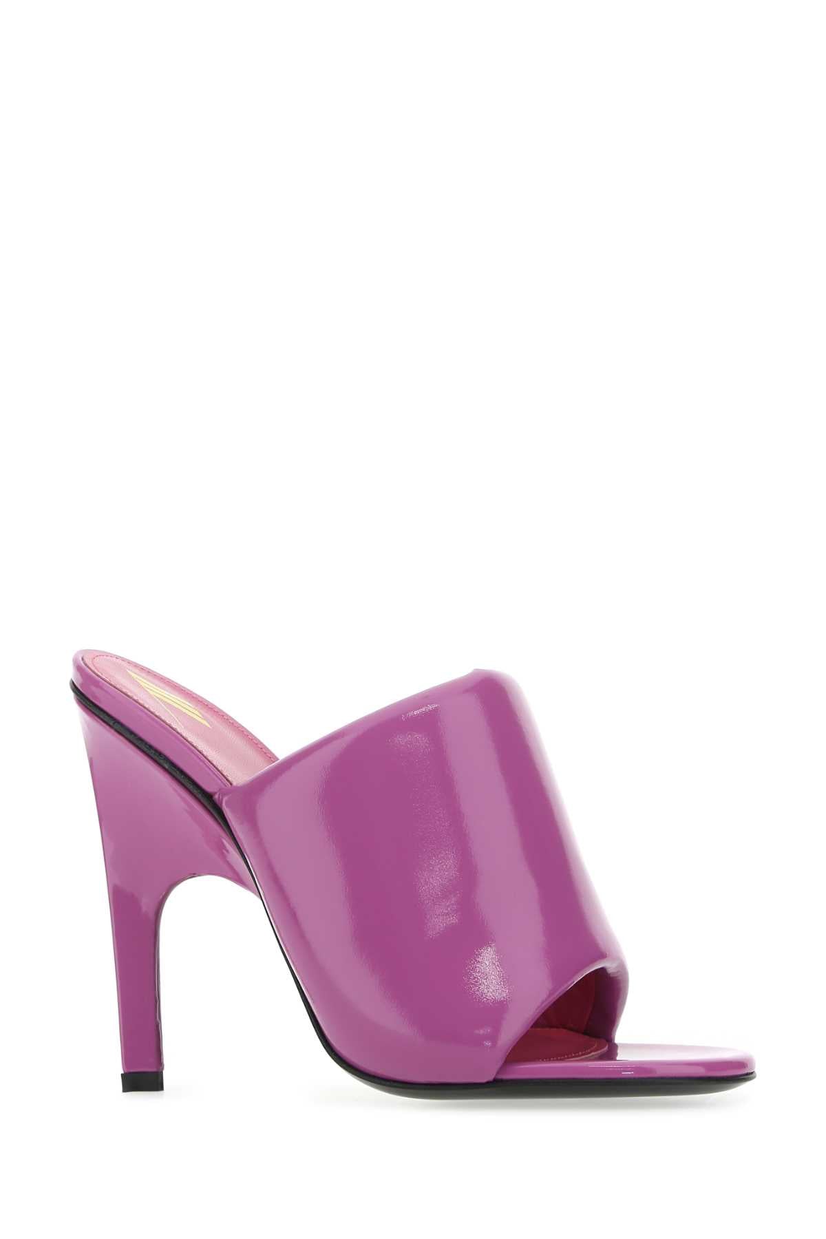 The Attico Women Purple Eco Varnish Rem Mules THE ATTICO