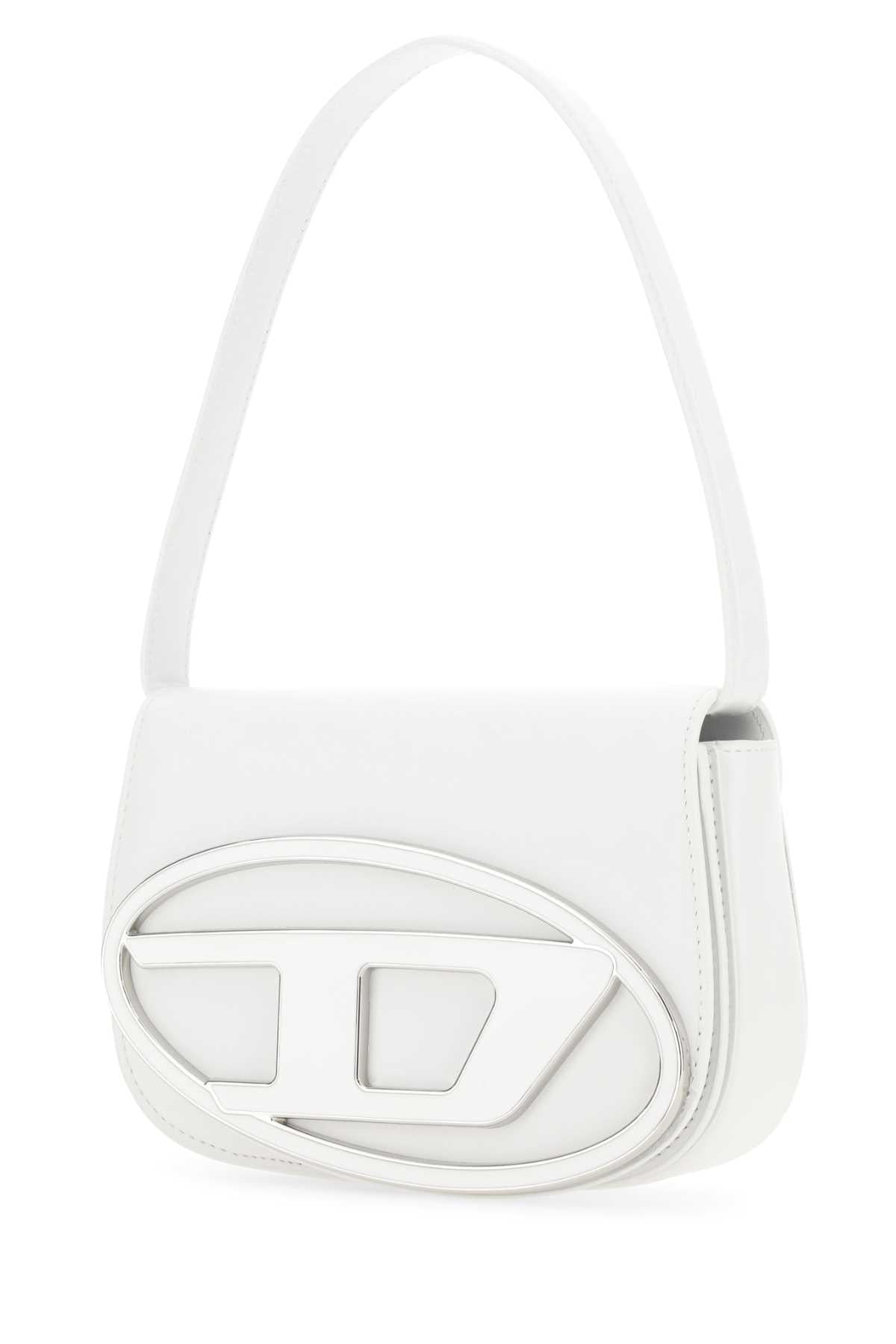 Diesel Women White Leather 1Dr Shoulder Bag DIESEL