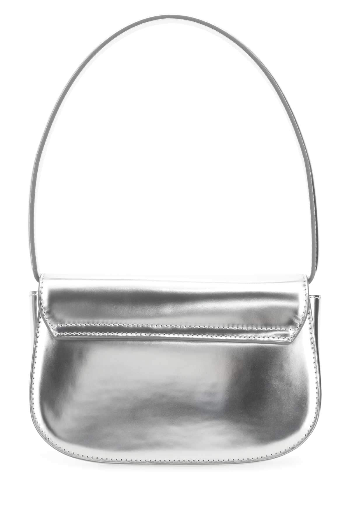 Diesel Women Silver Leather 1Dr Shoulder Bag DIESEL