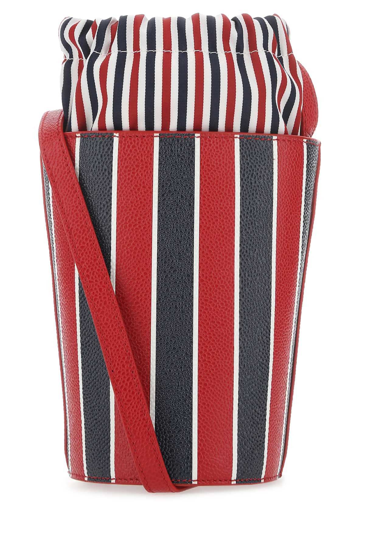 Thom Browne Women Printed Leather Mini Bucket Bag THOM BROWNE