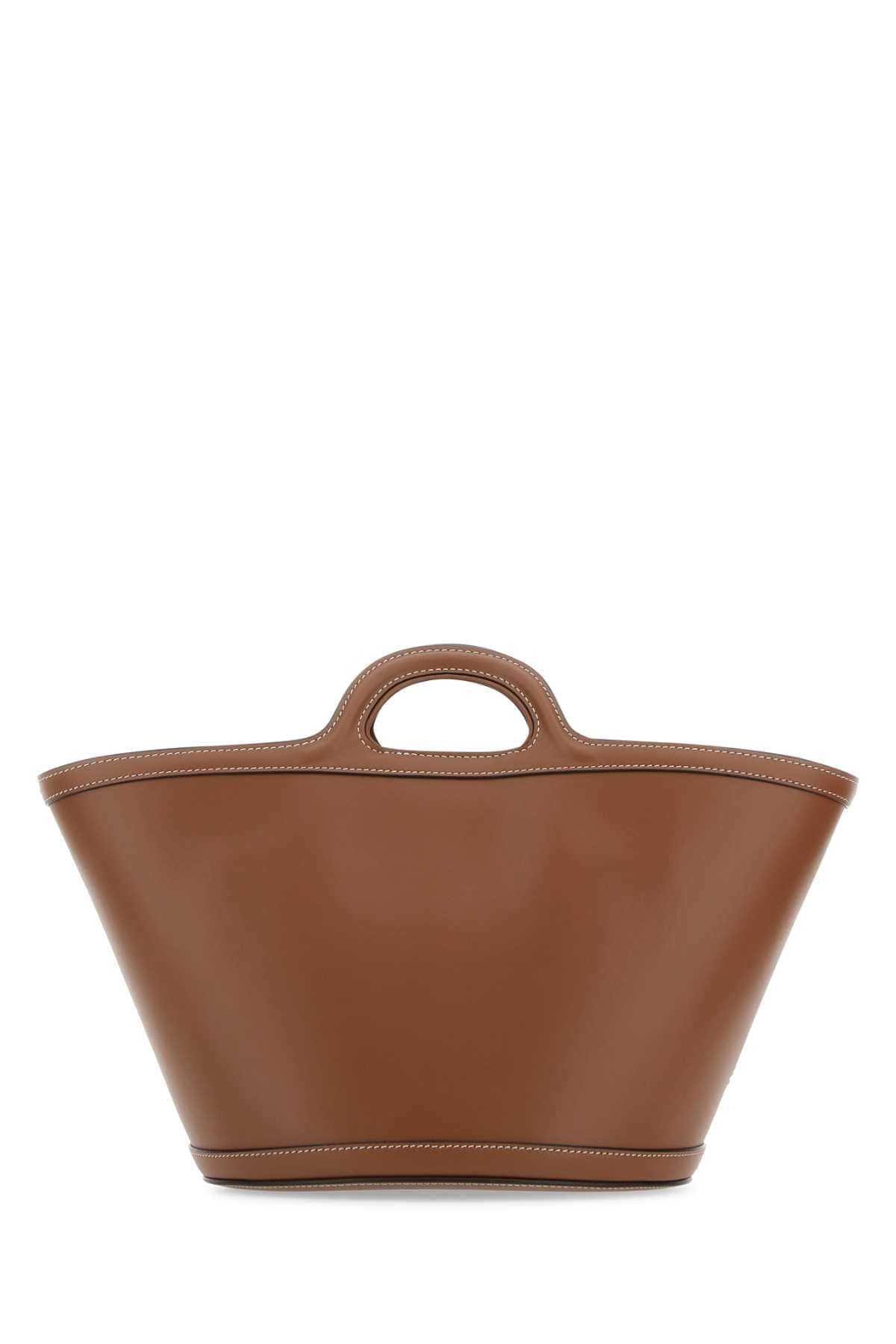 Marni Women Brown Leather Small Tropicalia Handbag MARNI
