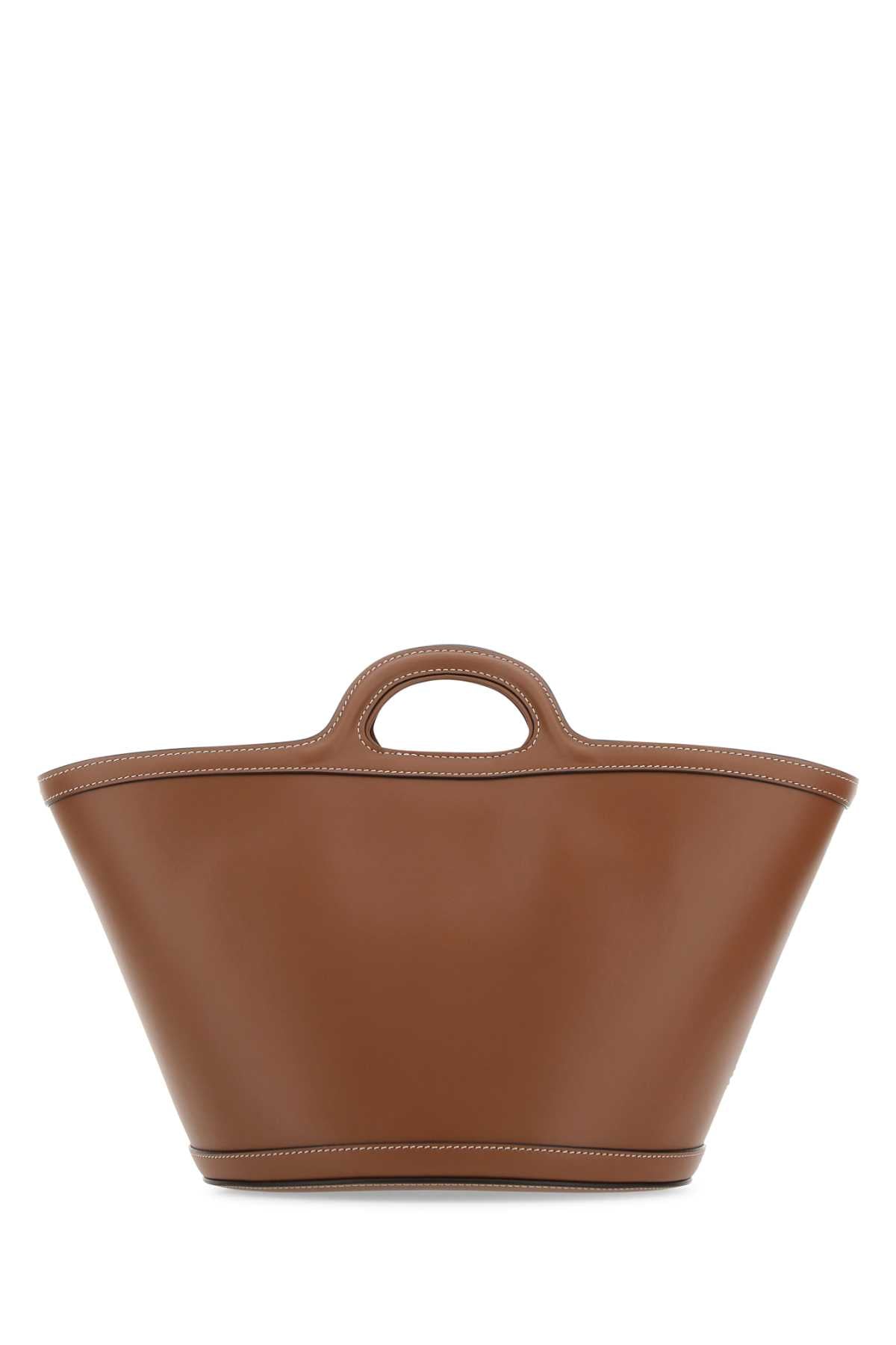 Marni Women Brown Leather Small Tropicalia Handbag MARNI