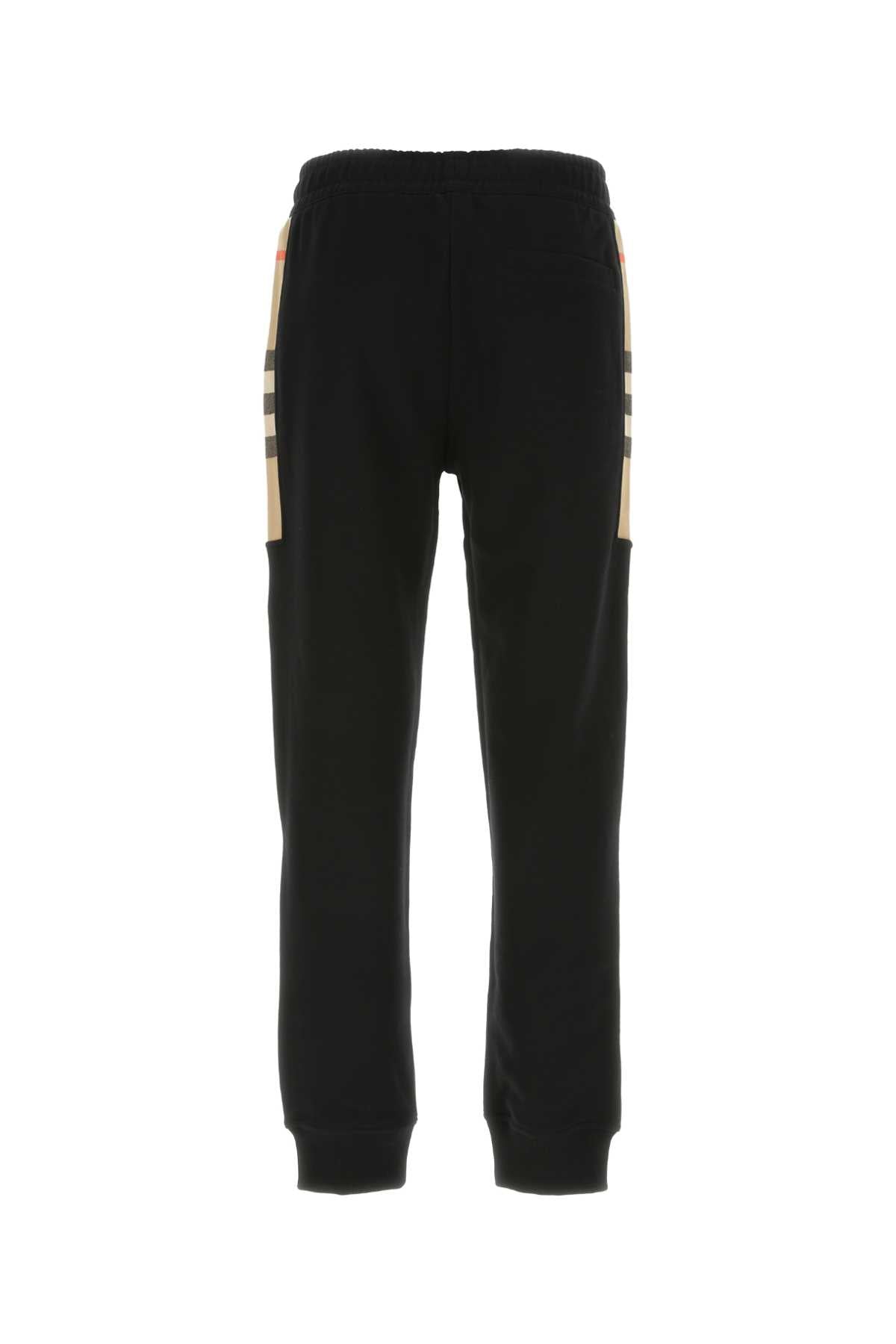Burberry Men Black Stretch Cotton Joggers BURBERRY