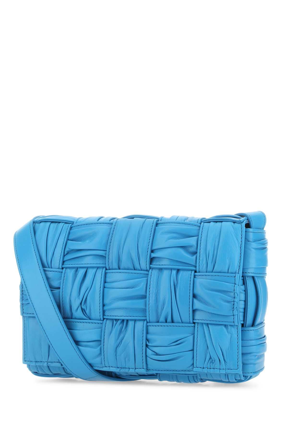 Bottega Veneta Women Turquoise Leather Cassette Crossbody Bag BOTTEGA VENETA
