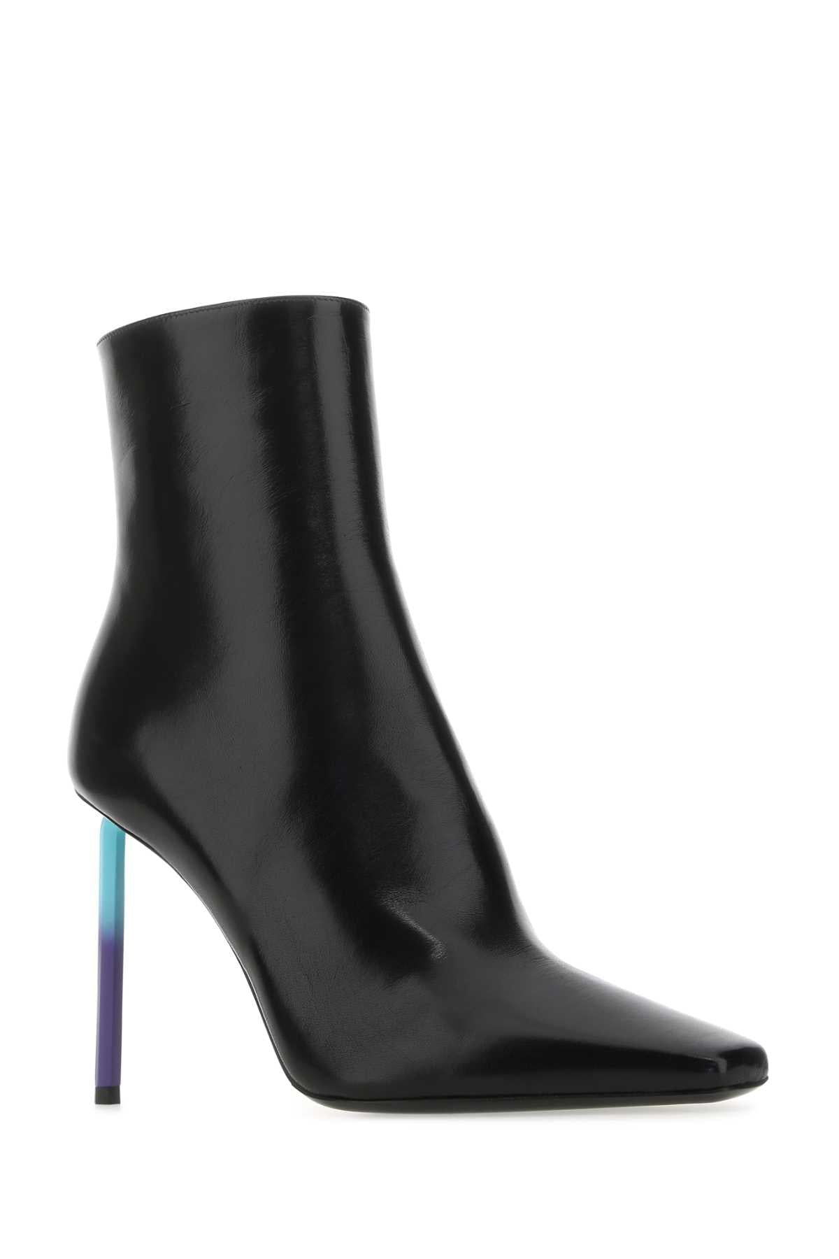 Off White Women Black Nappa Leather Allen Ankle Boots OFF-WHITE