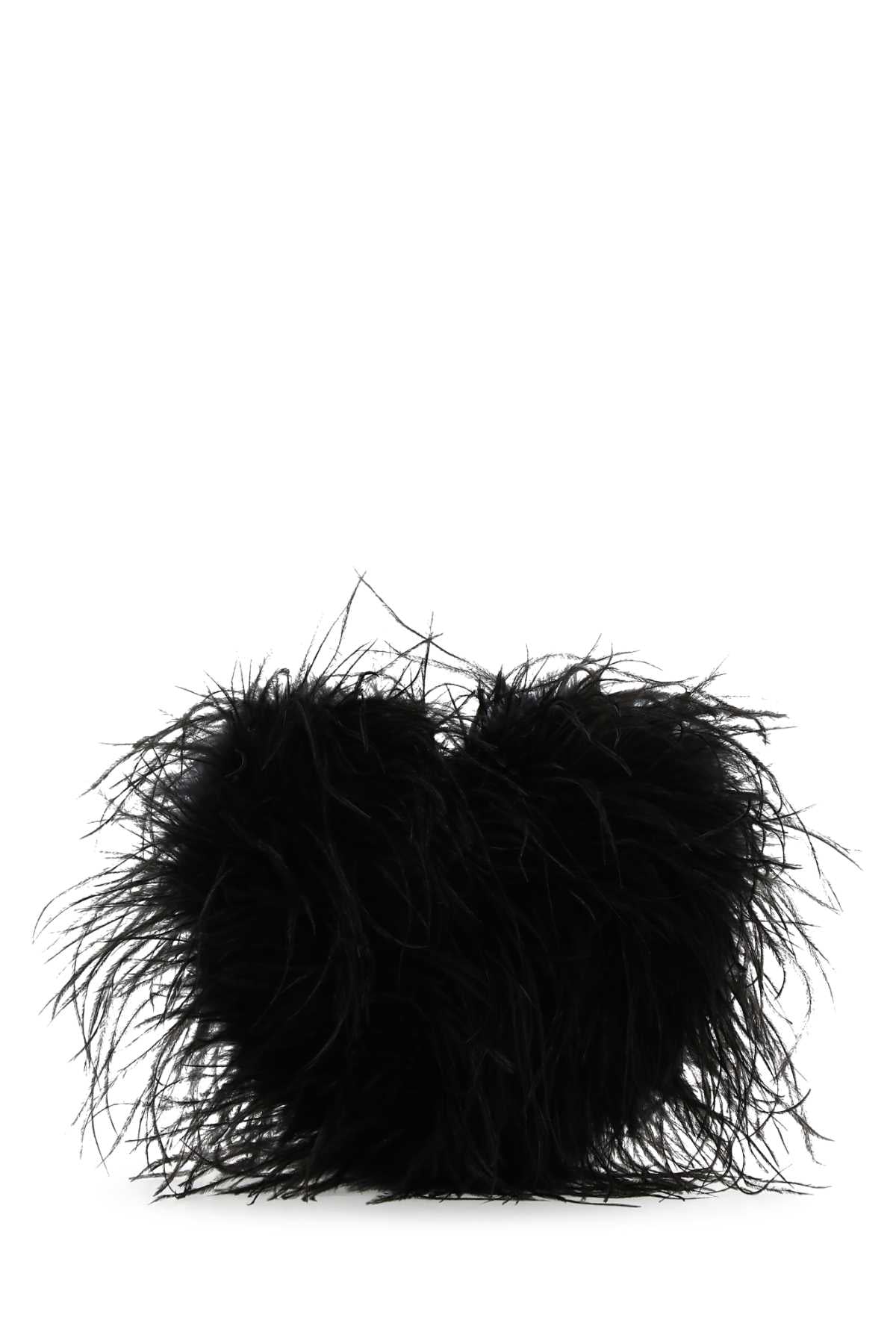Alexander Wang Women Black Feathers Clutch ALEXANDER WANG