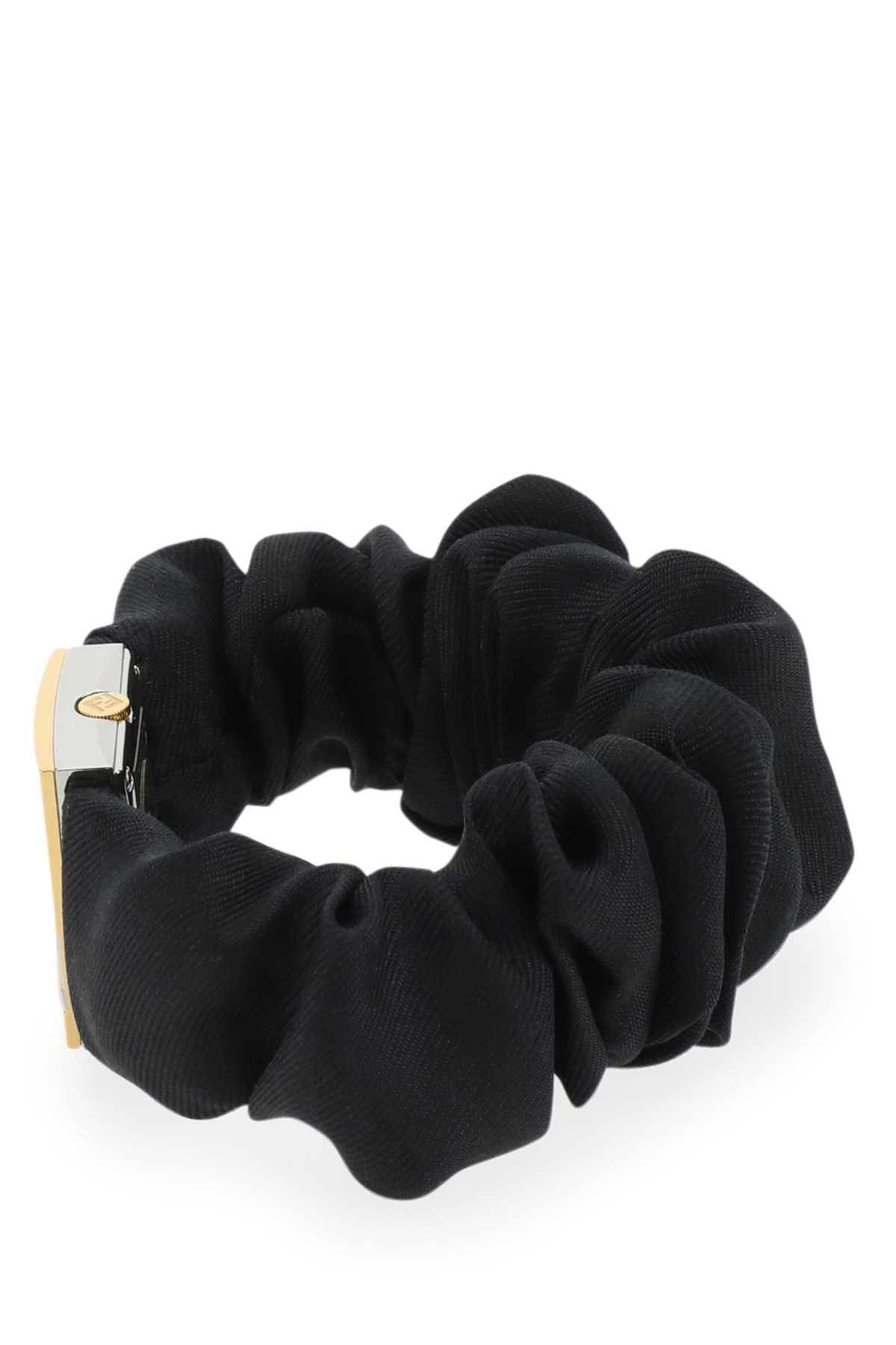 Fendi Women Stainless Steel And Black Nylon Fendimania Baguette Watch FENDI