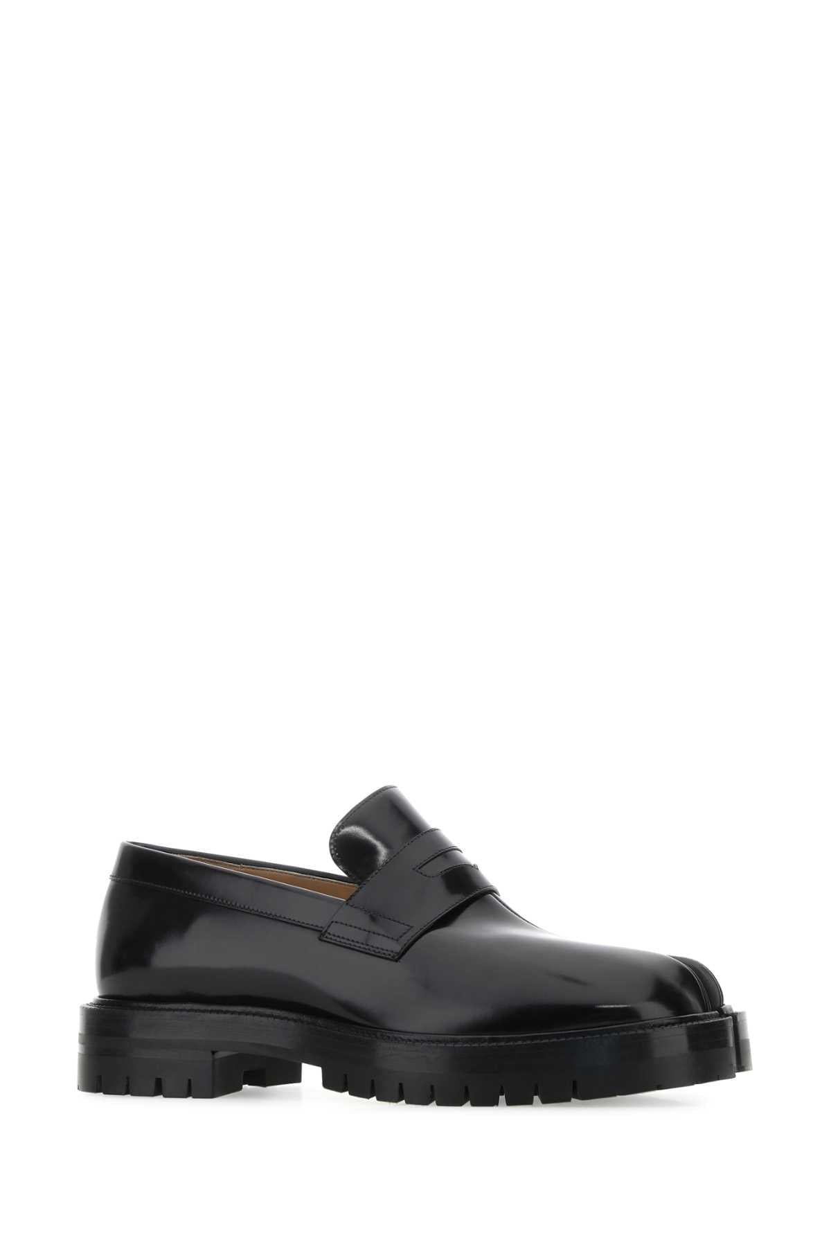 Maison Margiela Men Black Leather Tabi Loafers MAISON MARGIELA