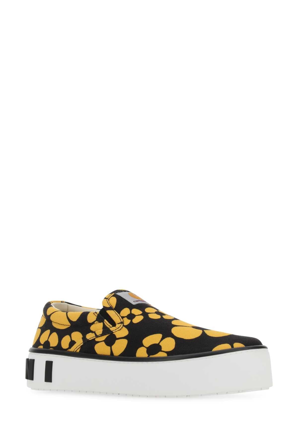 Marni Women Printed Canvas Slip Ons MARNI