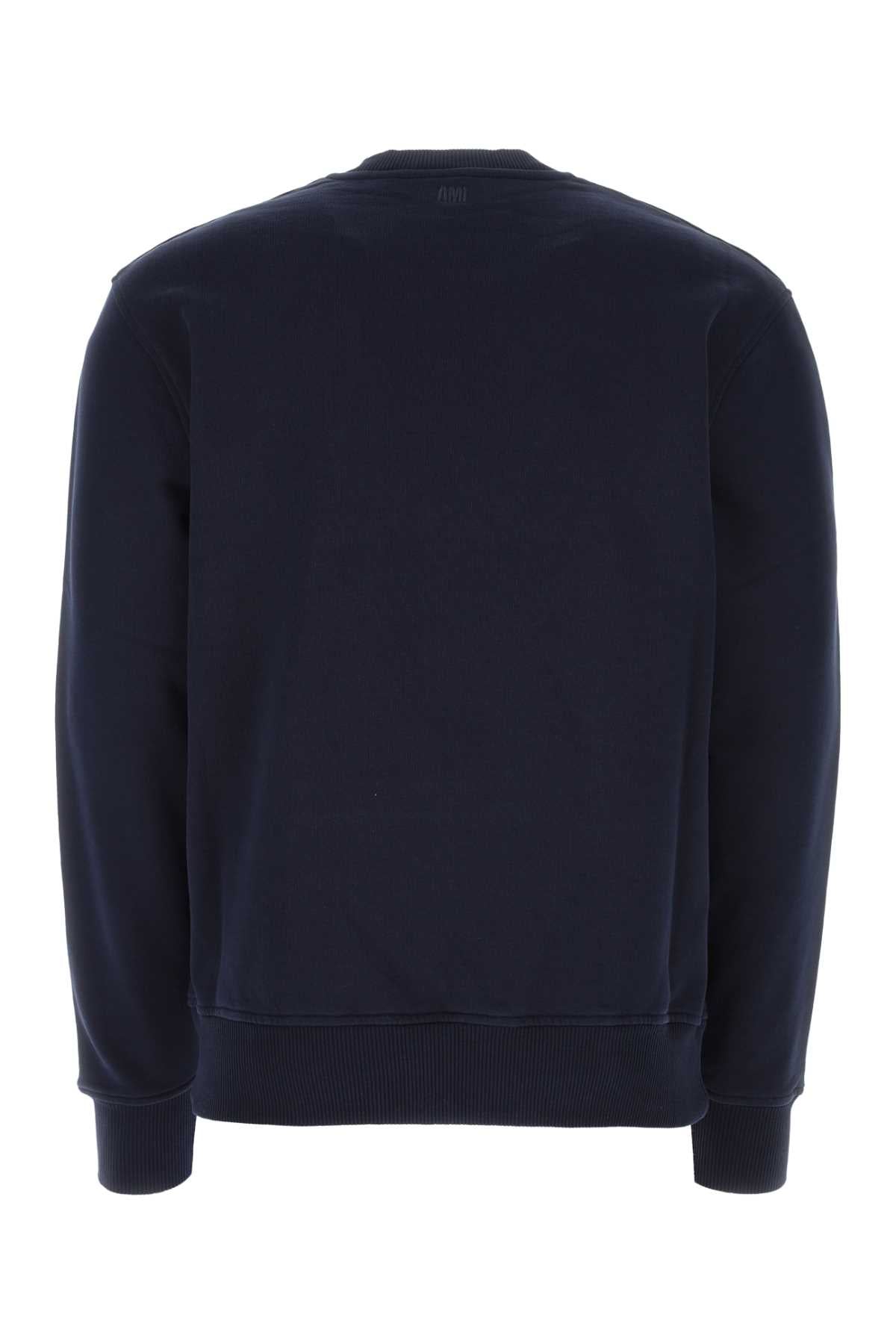 Ami Men Navy Blue Cotton Sweatshirt AMI PARIS