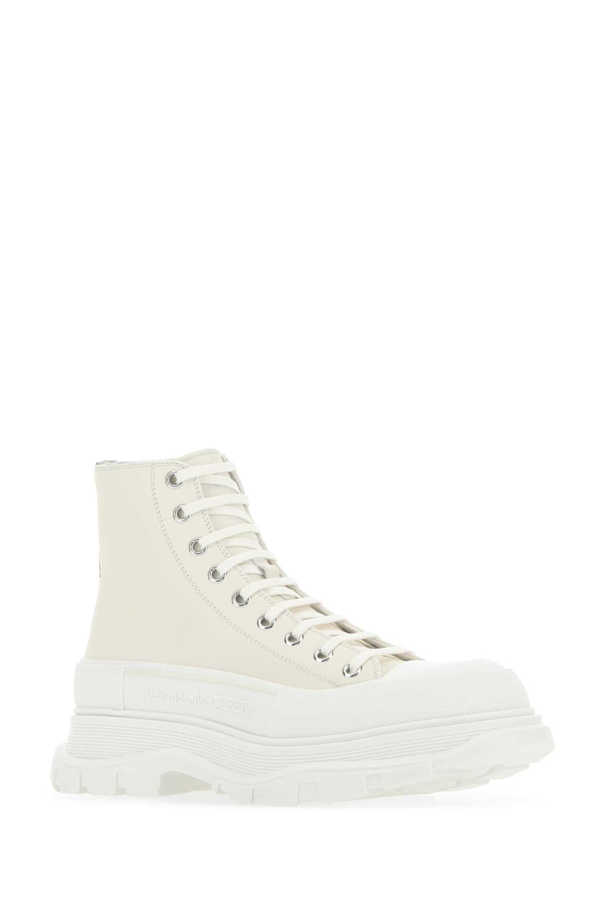 Alexander Mcqueen Men Sand Leather Tread Slick Sneakers ALEXANDER MCQUEEN