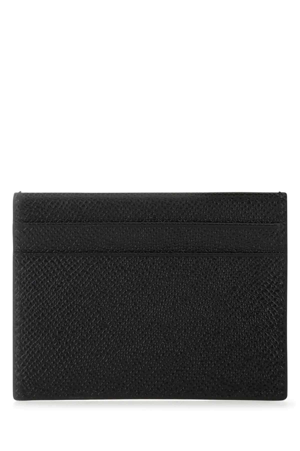 Dolce & Gabbana Men Black Leather Card Holder DOLCE & GABBANA