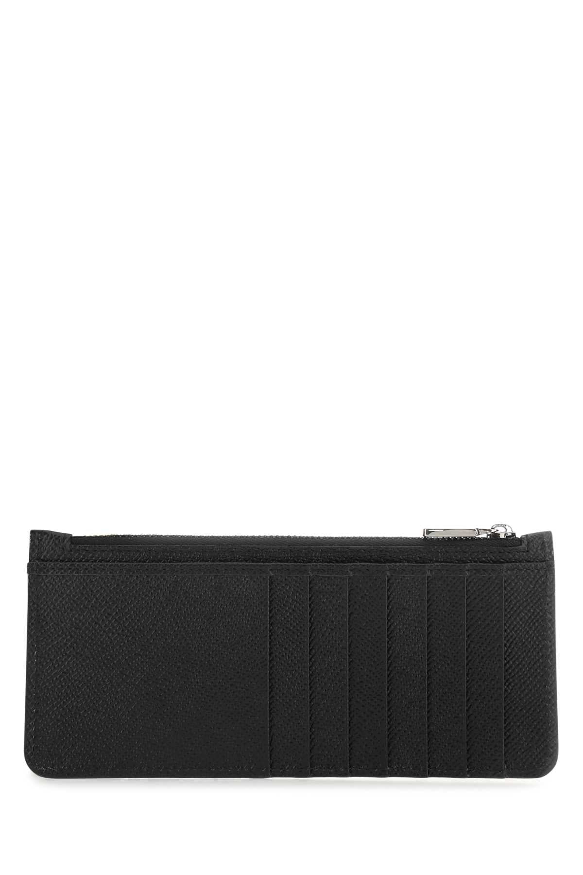 Dolce & Gabbana Men Black Leather Card Holder DOLCE & GABBANA