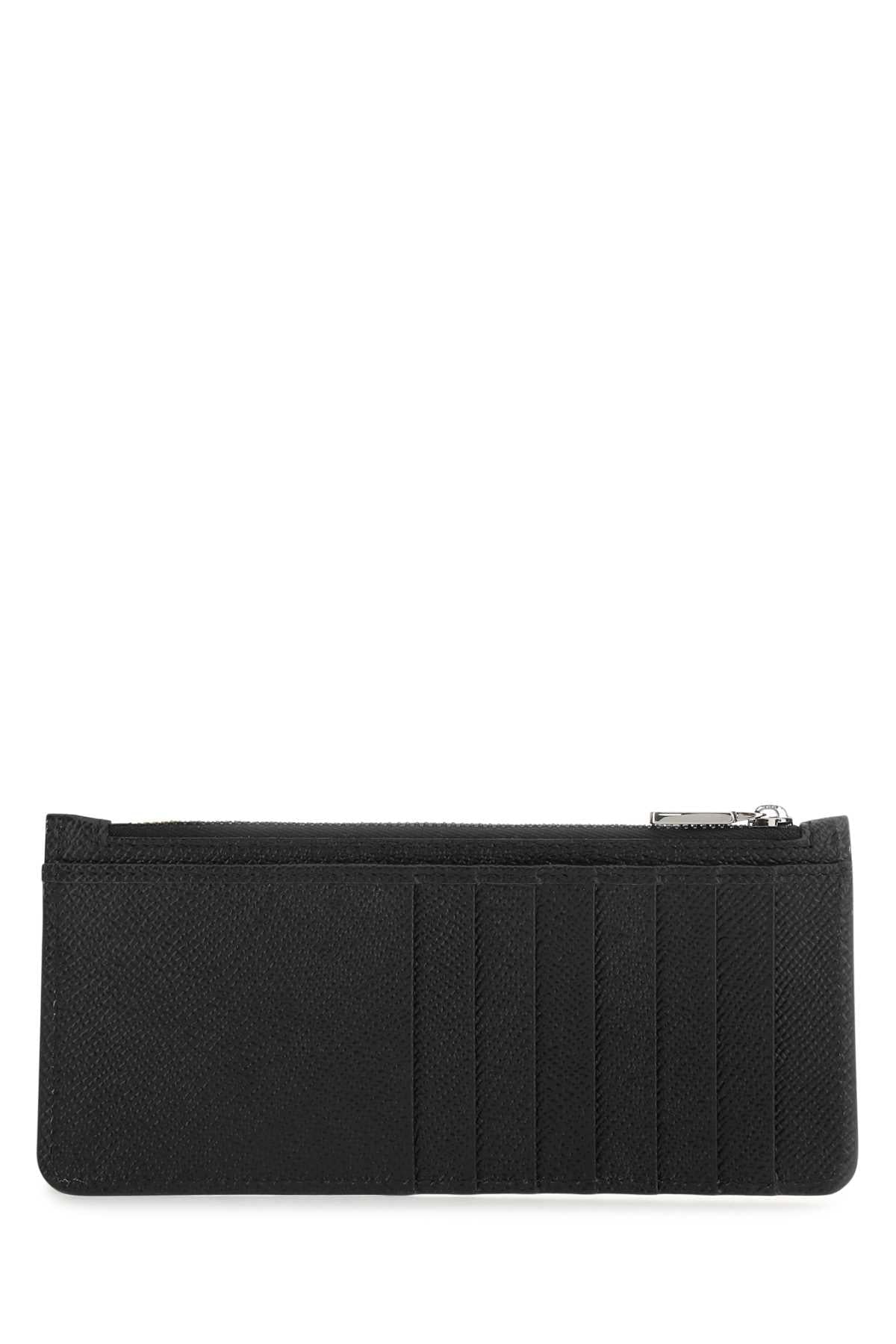 Dolce & Gabbana Men Black Leather Card Holder DOLCE & GABBANA