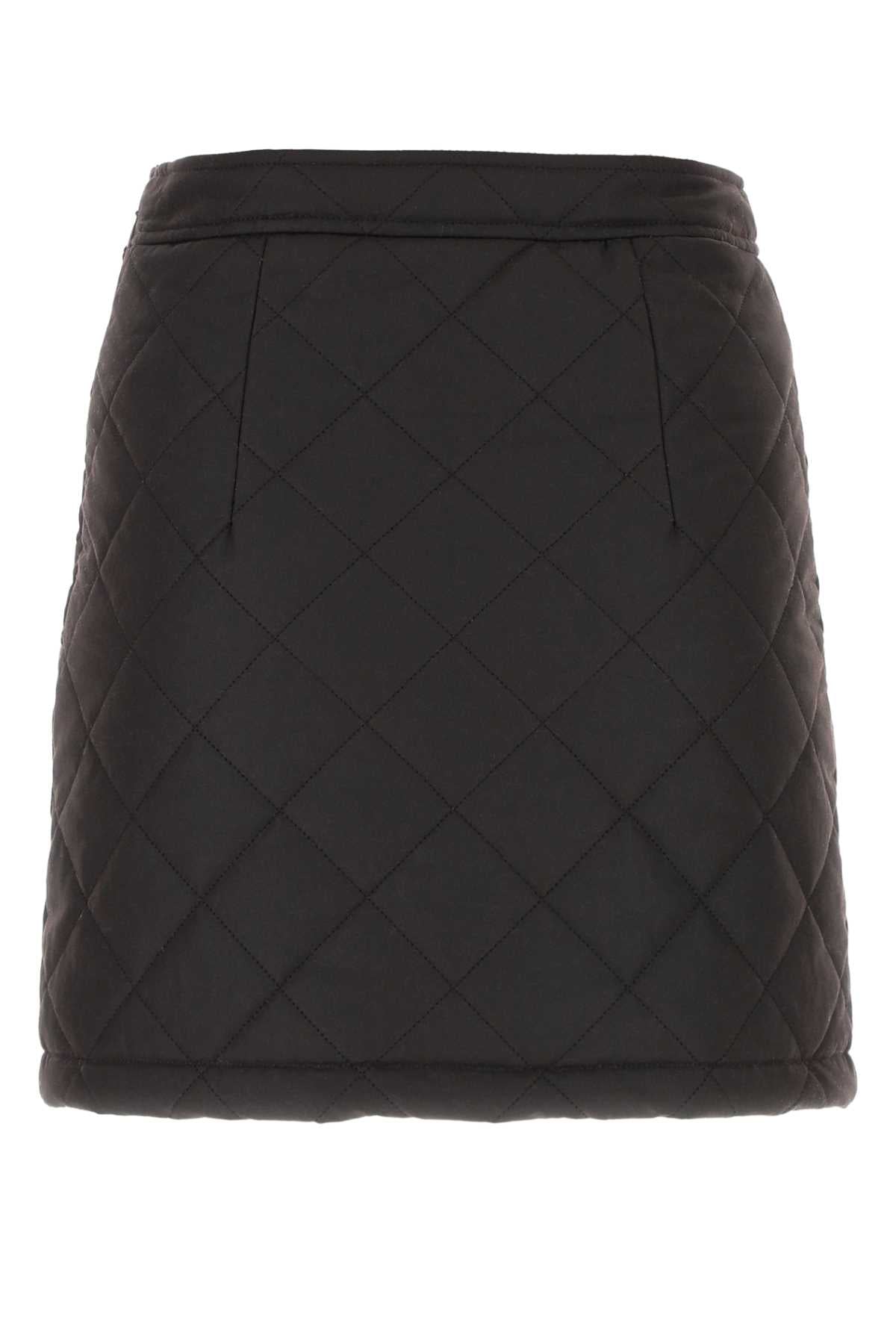 Burberry Women Dark Brow Cotton Mini Skirt BURBERRY