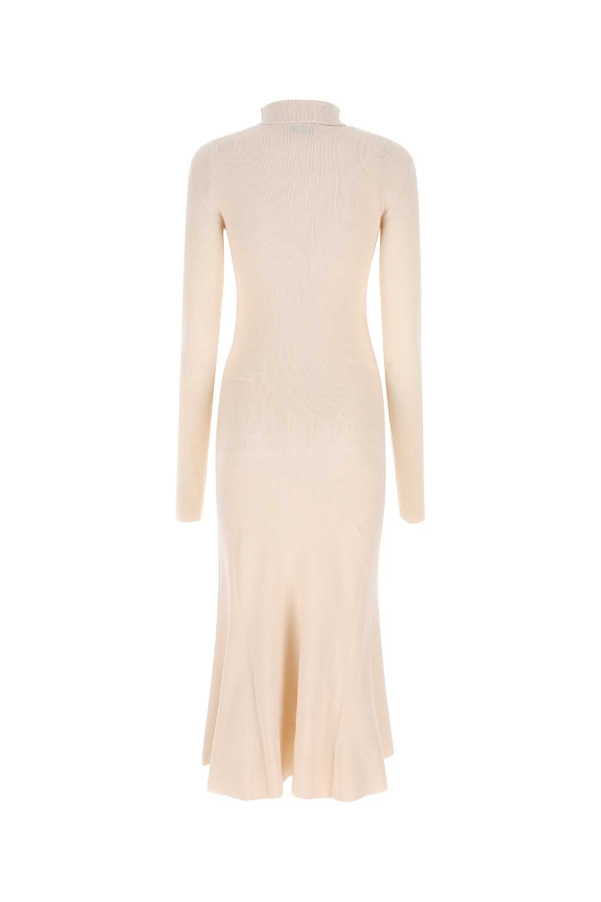 Balenciaga Women Sand Silk Blend Dress BALENCIAGA