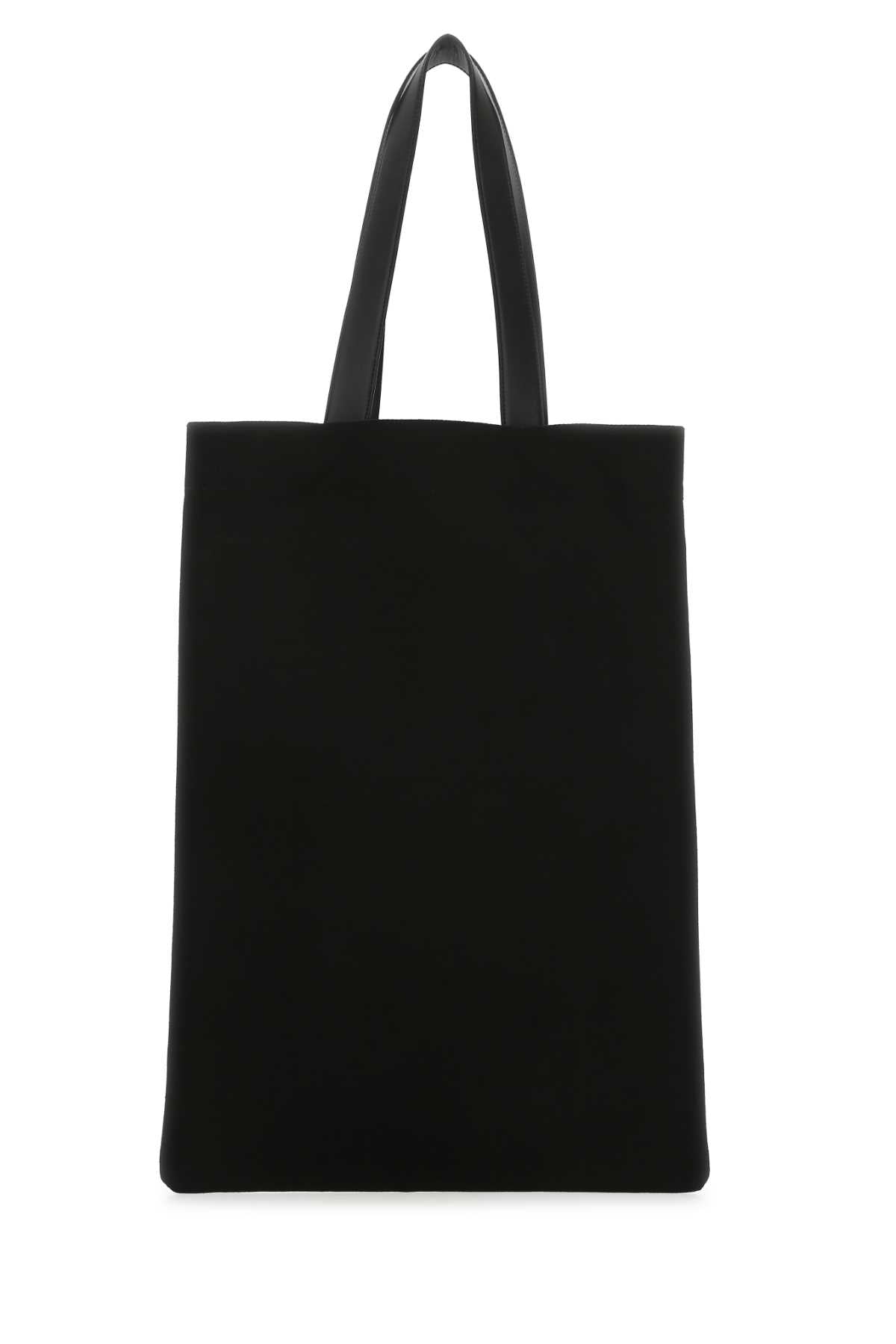 Jil Sander Women Black Canvas Shopping Bag JIL SANDER