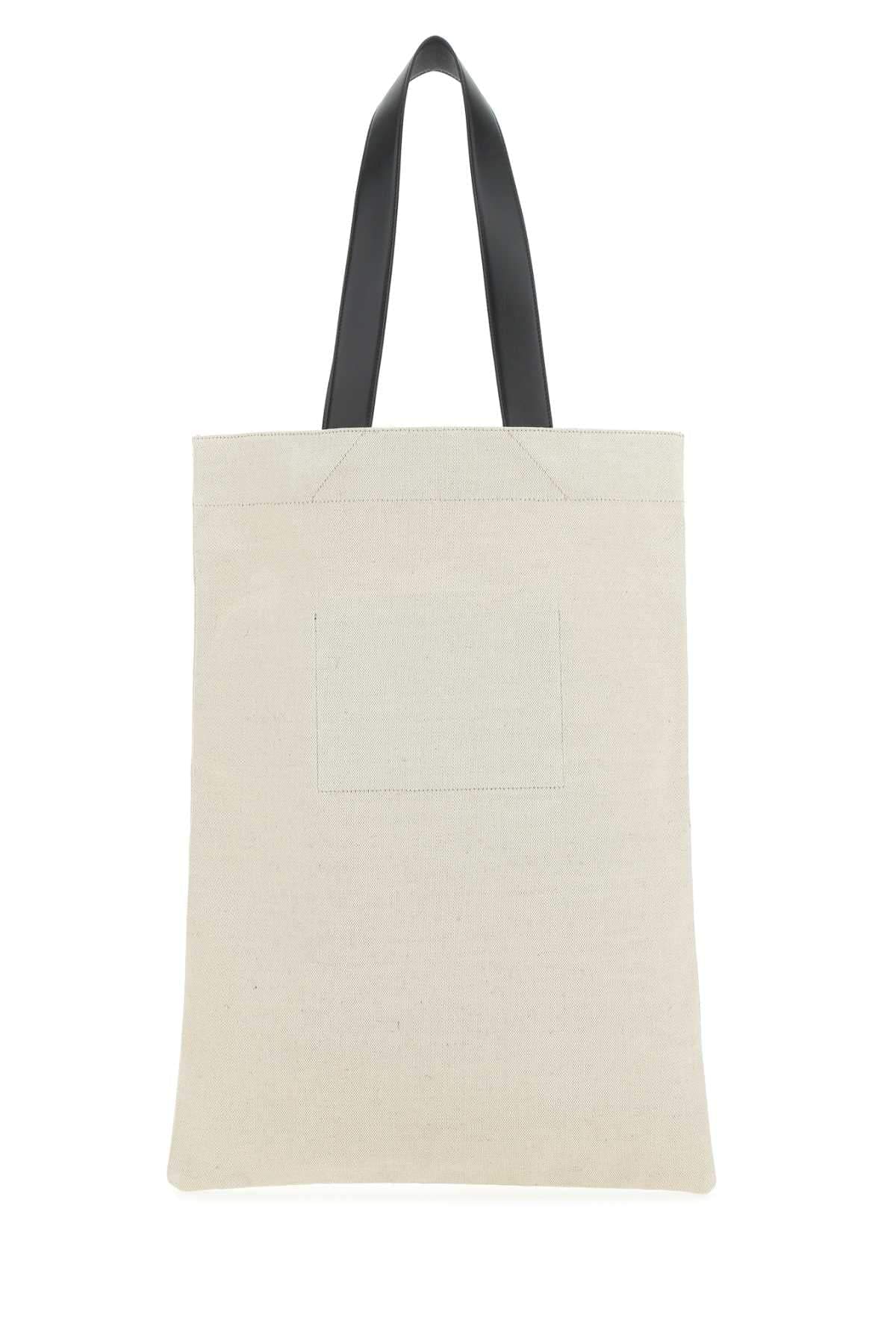 Jil Sander Women Sand Canvas Shopping Bag JIL SANDER