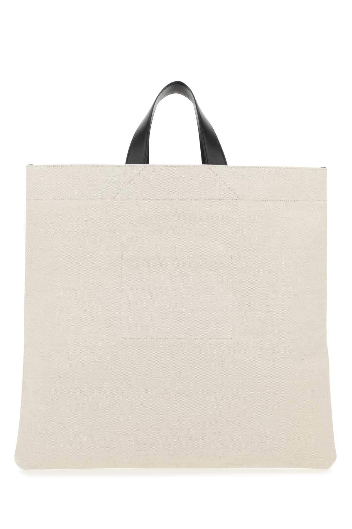 Jil Sander Women Sand Canvas Shopping Bag JIL SANDER