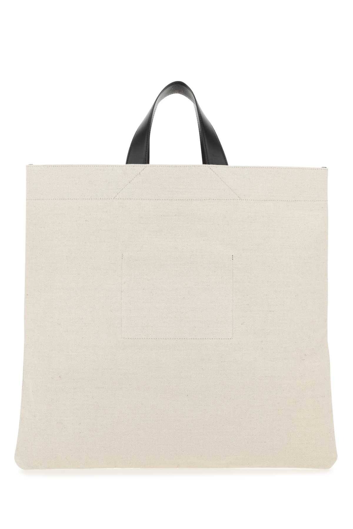 Jil Sander Women Sand Canvas Shopping Bag JIL SANDER