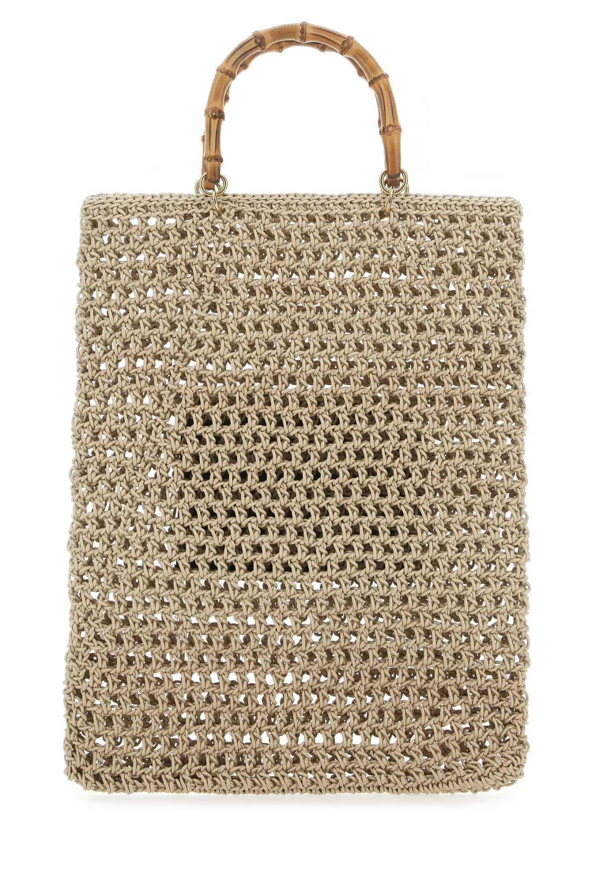 Jil Sander Women Beige Rope Medium Shopping Bag JIL SANDER