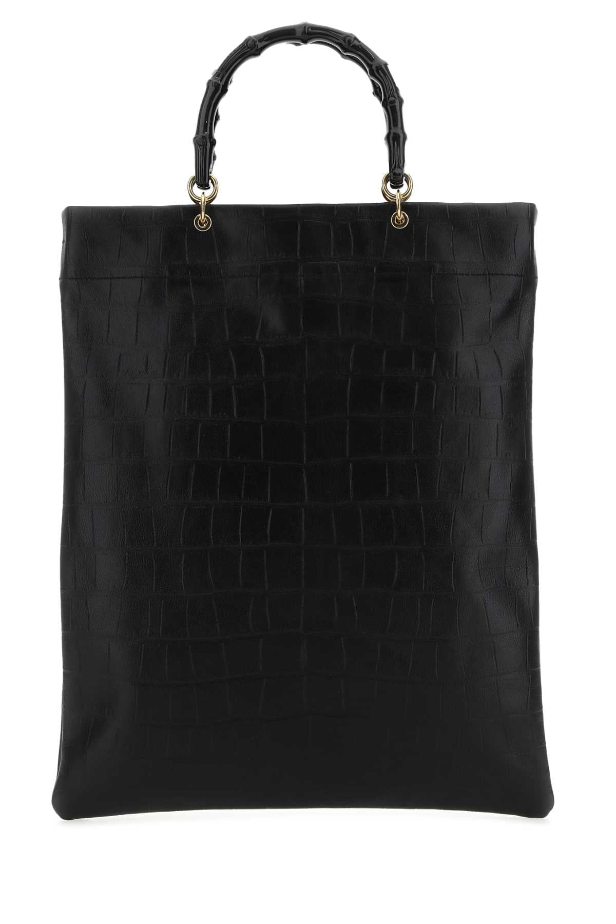 Jil Sander Women Black Leather Medium Shopping Bag JIL SANDER